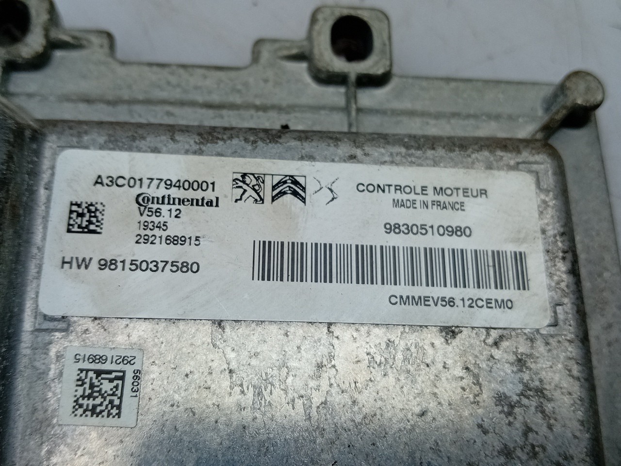 Engine control unit / ECU CITROËN C3 III (SX) Imagem-3