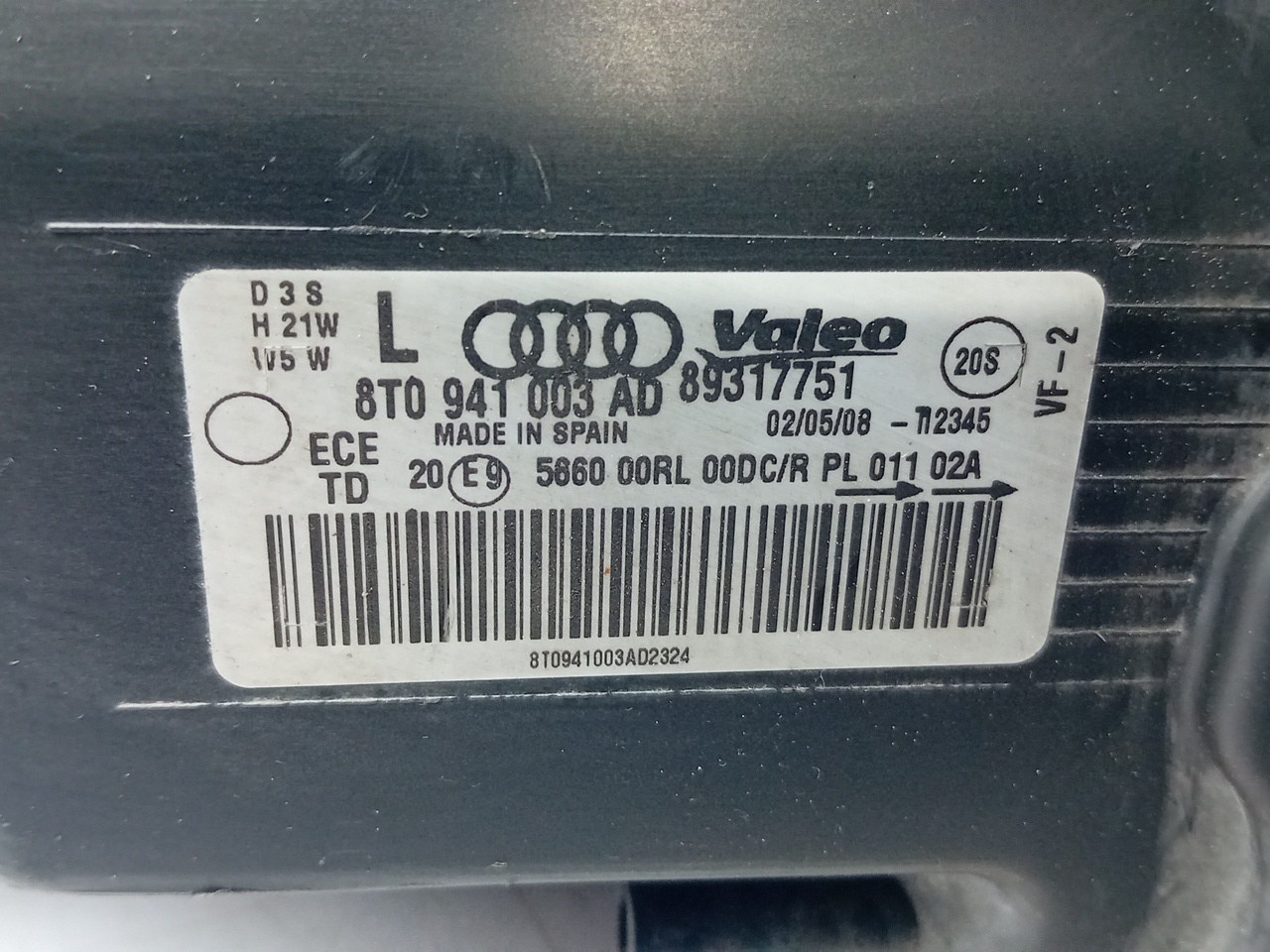 Left Headlight AUDI A5 (8T3) Imagem-4