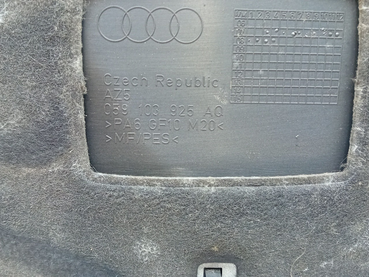 Cobertura del motor AUDI A5 (8T3) Imagem-3