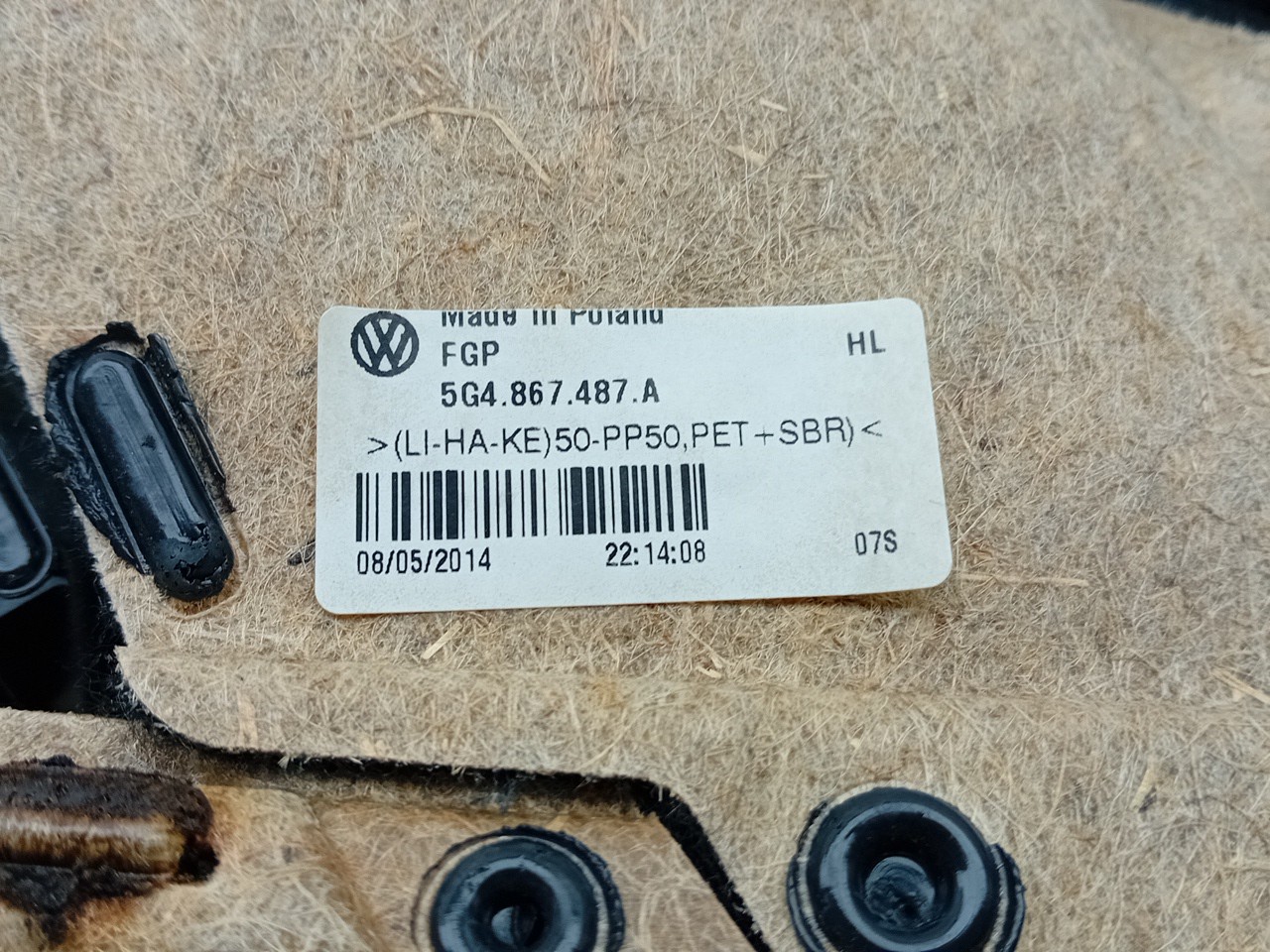 Forra porta / quartela trás esquerda VOLKSWAGEN Golf VII Variant (BA5, BV5) Imagem-2