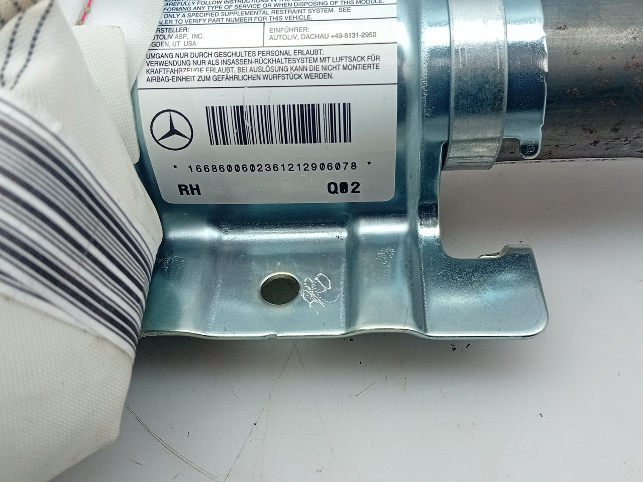 Right Curtain Airbag MERCEDES-BENZ Classe M (W166) Imagem-2