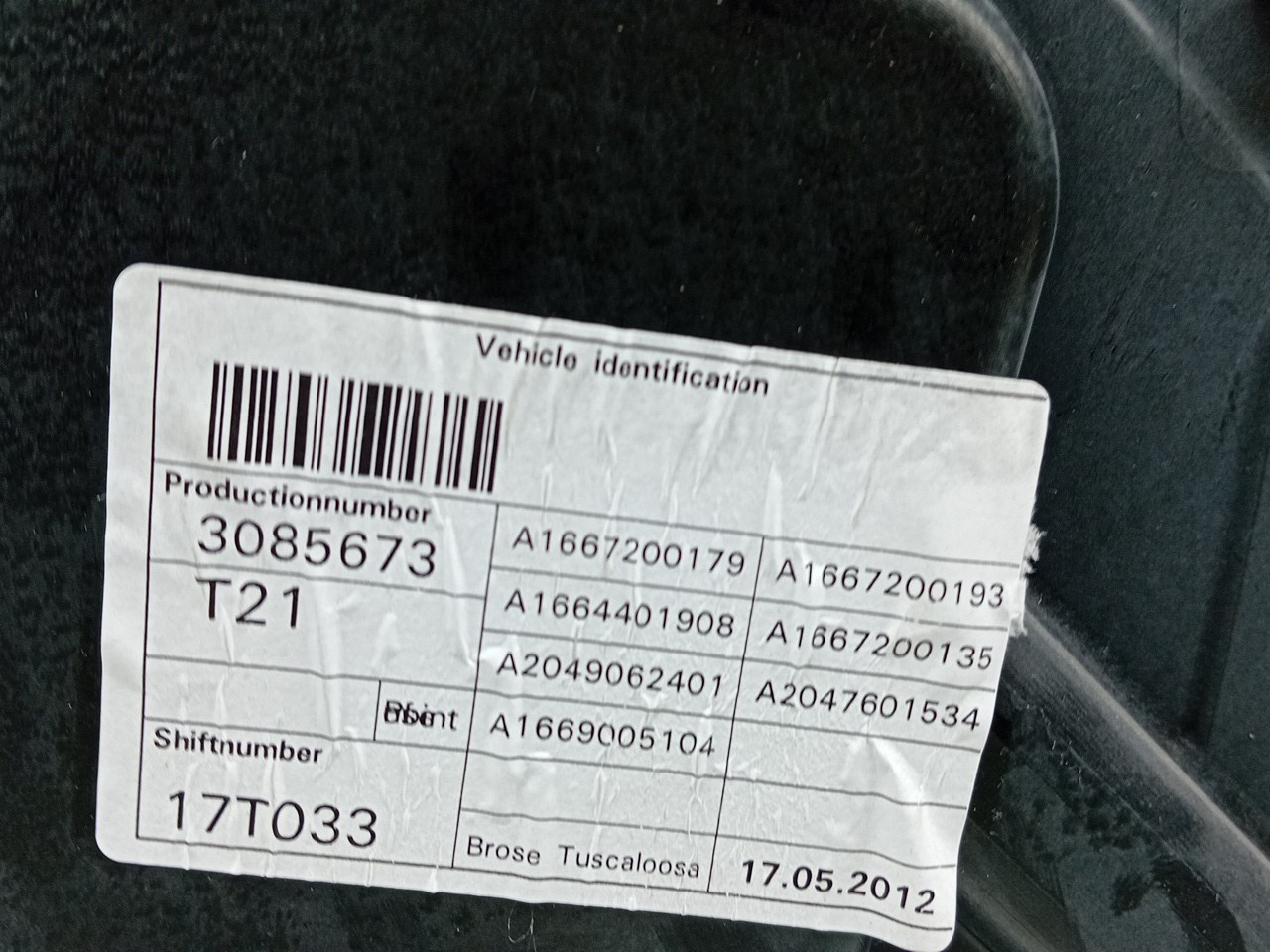 Lève-vitre avant gauche MERCEDES-BENZ Classe M (W166) Imagem-2