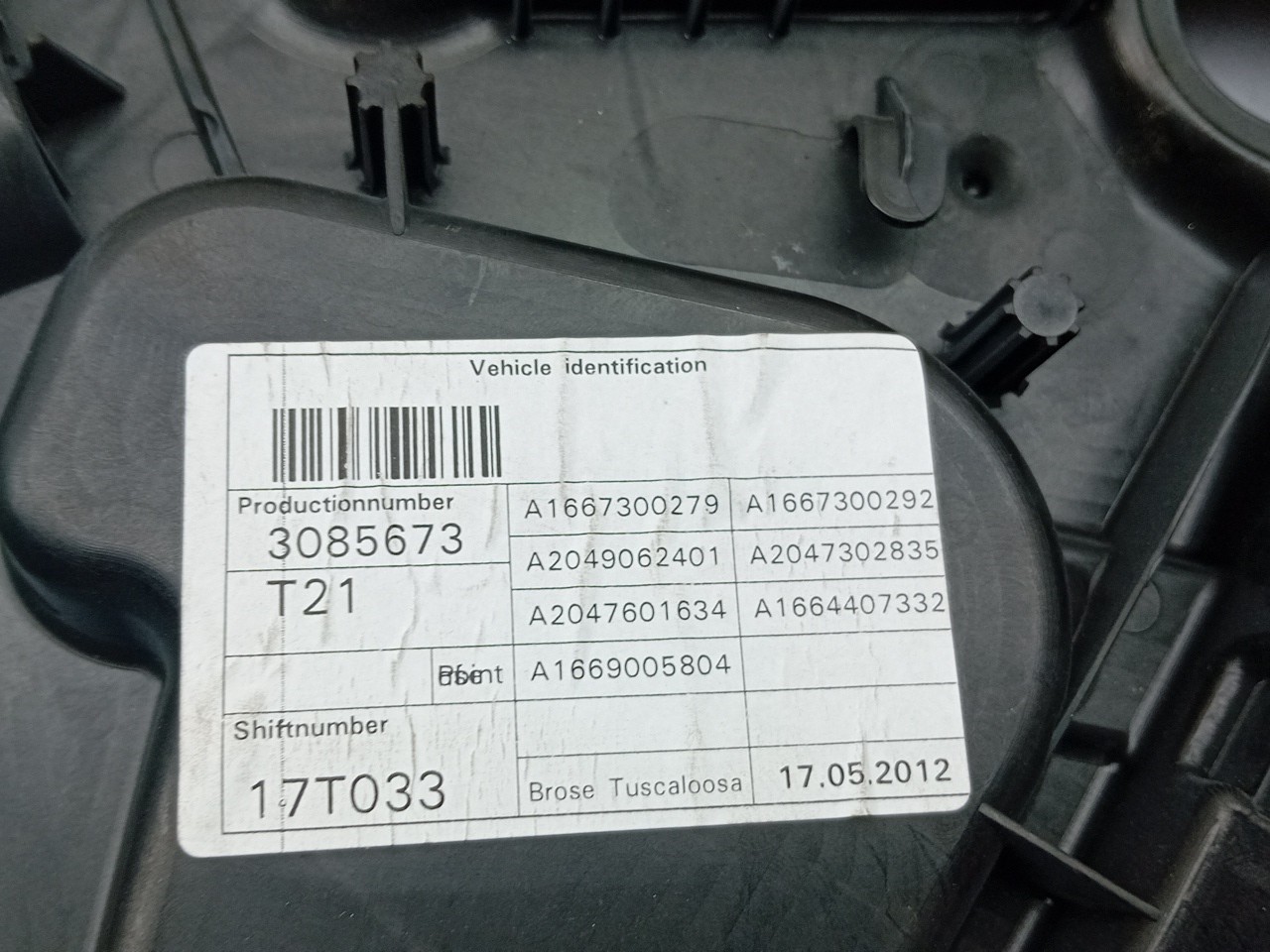 Elevalunas trasero derecho MERCEDES-BENZ Classe M (W166) Imagem-2