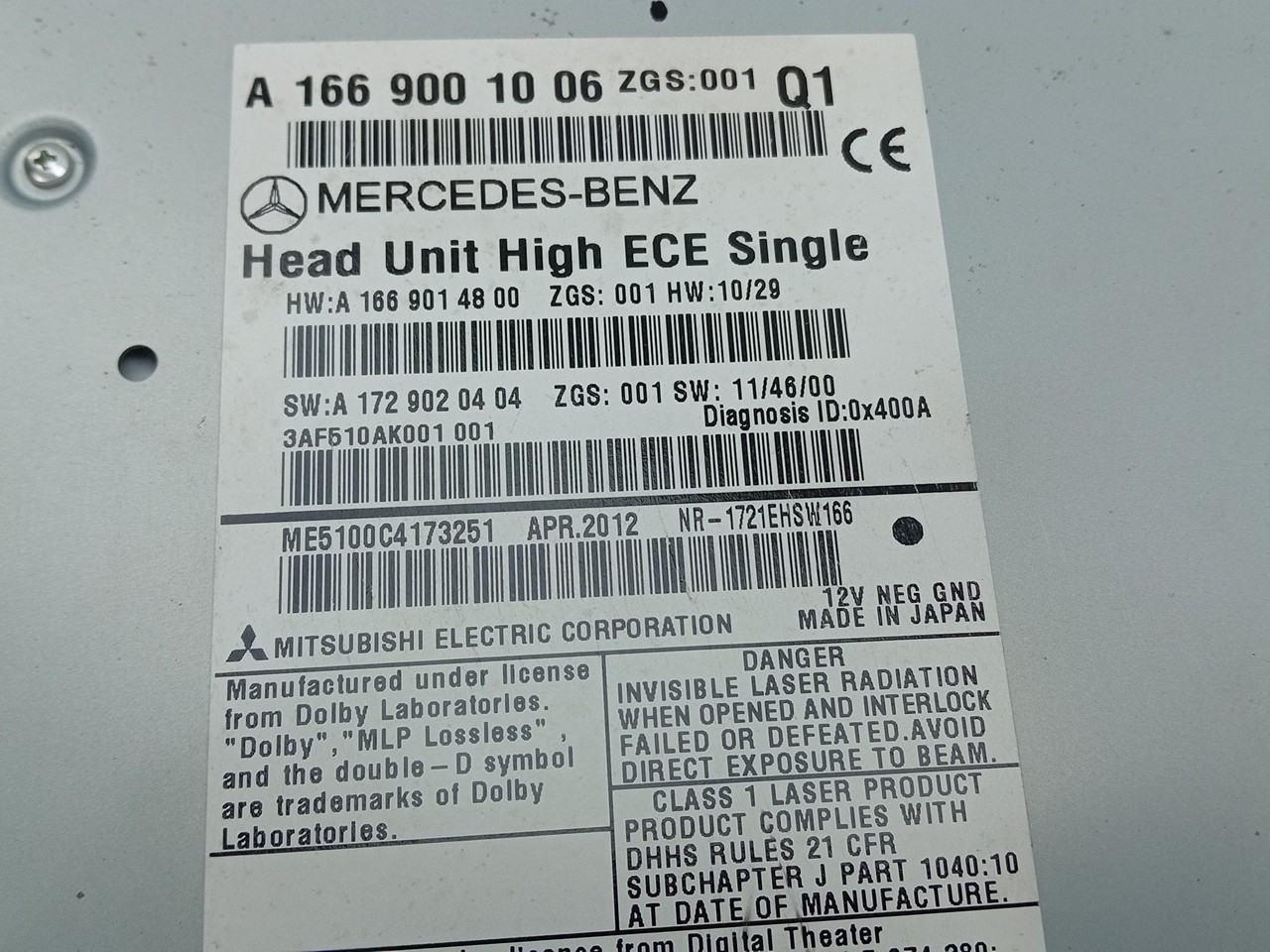 Radio / autorradio MERCEDES-BENZ Classe M (W166) Imagem-3