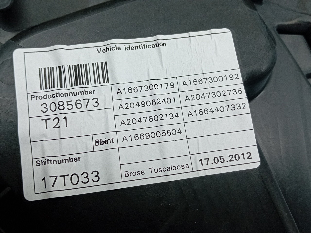 Elevalunas trasero izquierdo MERCEDES-BENZ Classe M (W166) Imagem-2