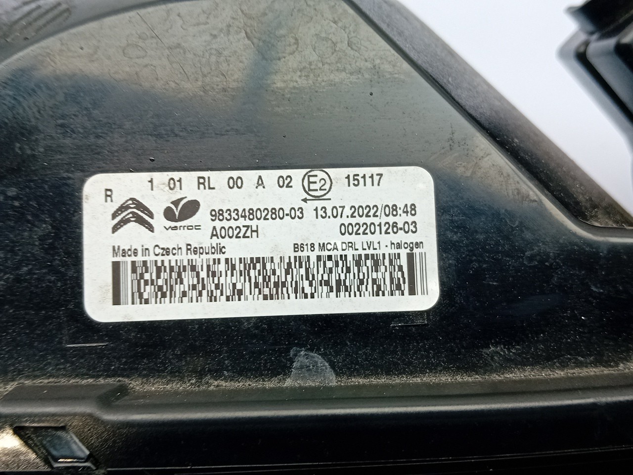 Lumière diurne Droite CITROËN C3 III (SX) Imagem-4