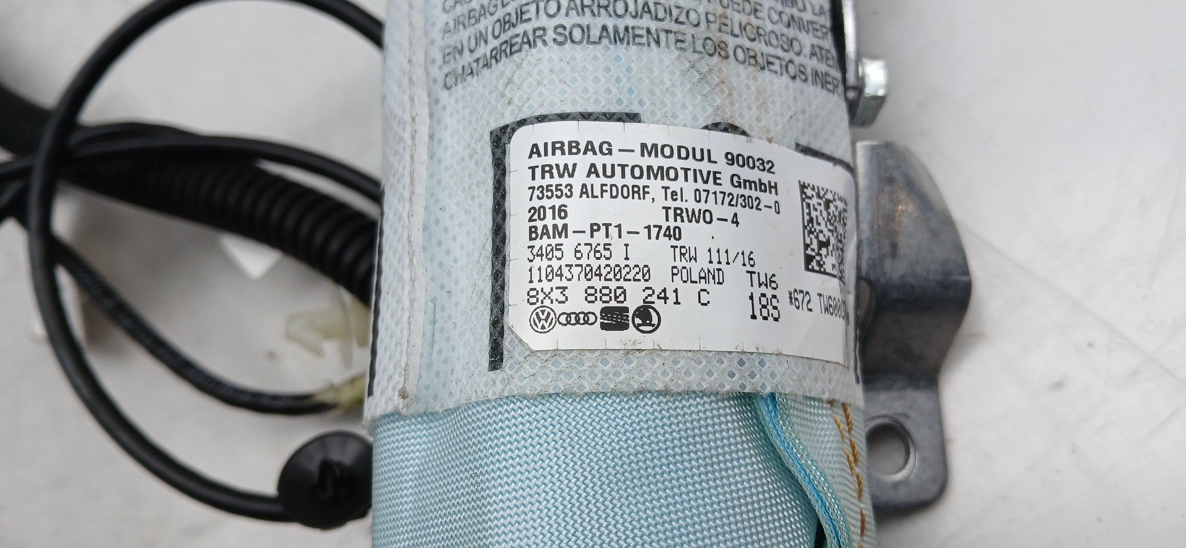 Airbag Guache AUDI A1 Sportback (8XA, 8XF) Imagem-3
