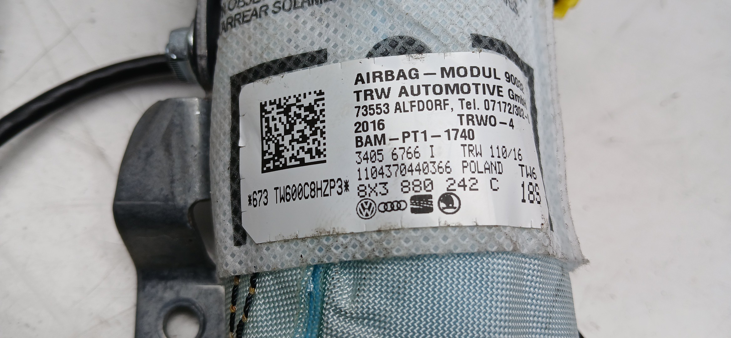 Airbag banco direito AUDI A1 Sportback (8XA, 8XF) Imagem-3