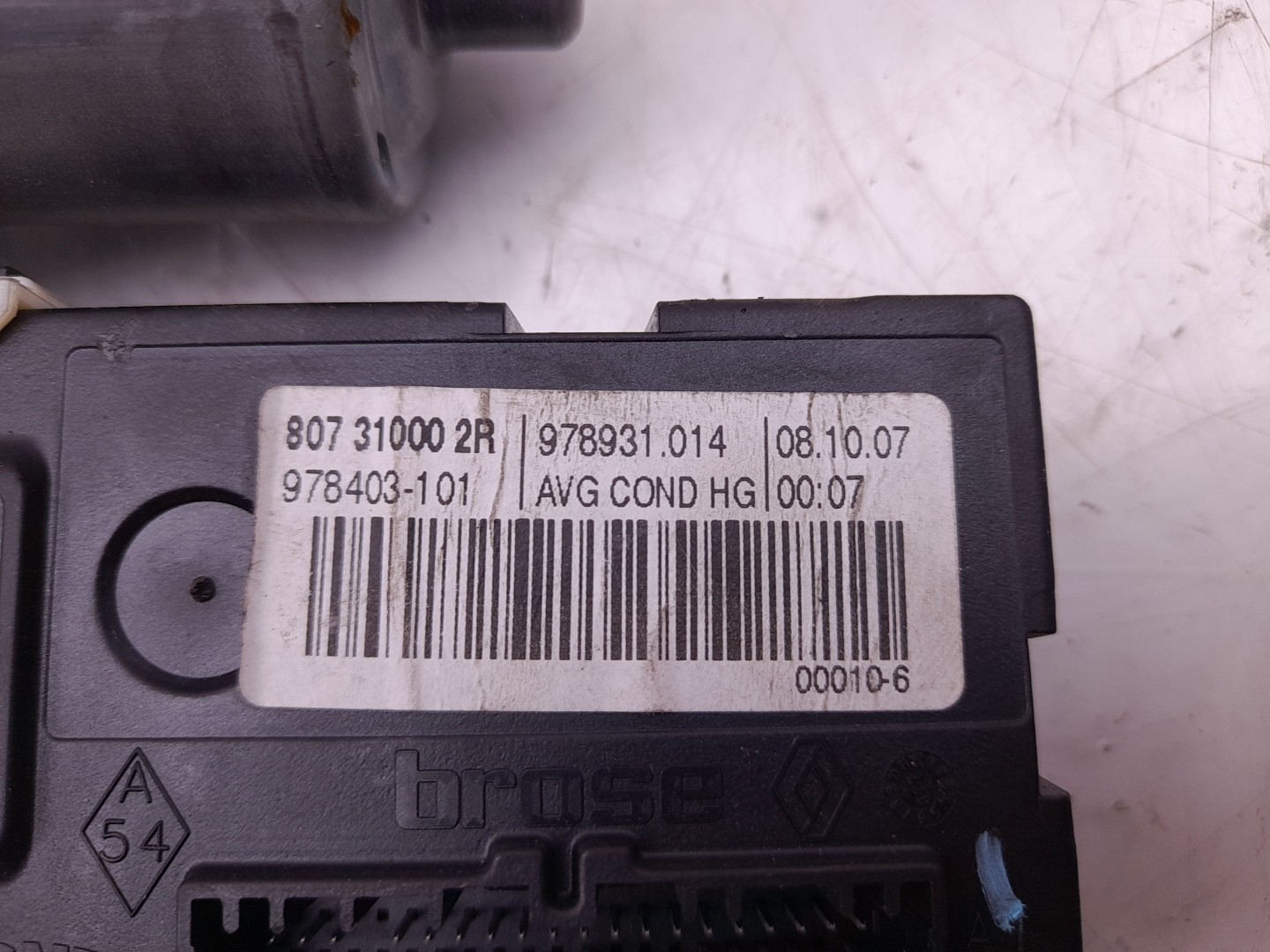 Front Left Window Motor RENAULT Laguna III (BT0/1) Imagem-2