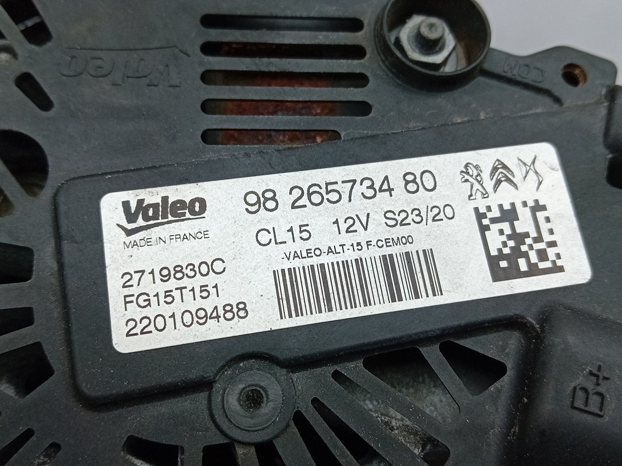 Alternator PEUGEOT 208 II Imagem-3