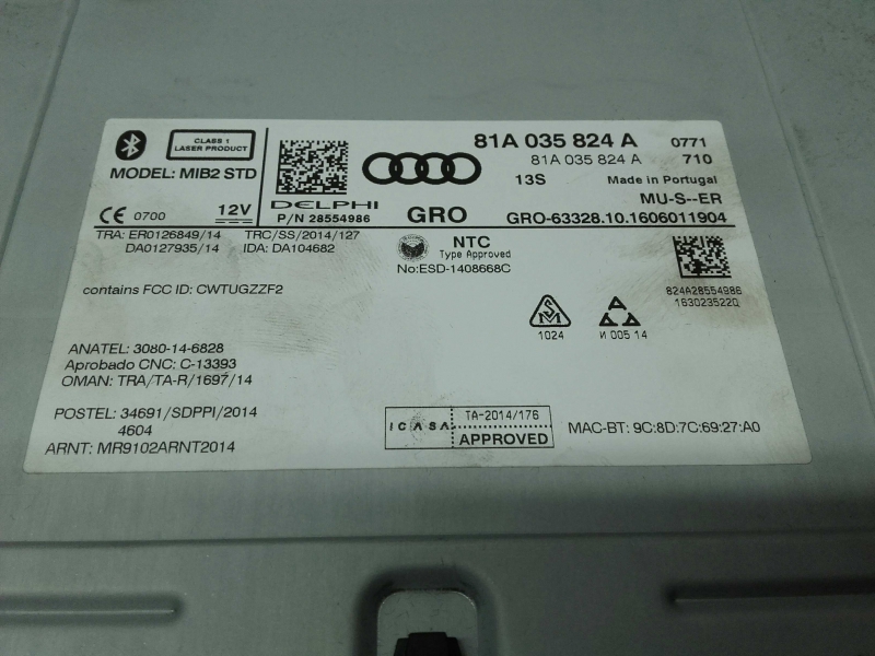 Lecteur CD / Boîte AUDI A3 Sportback (8VA, 8VF) Imagem-3
