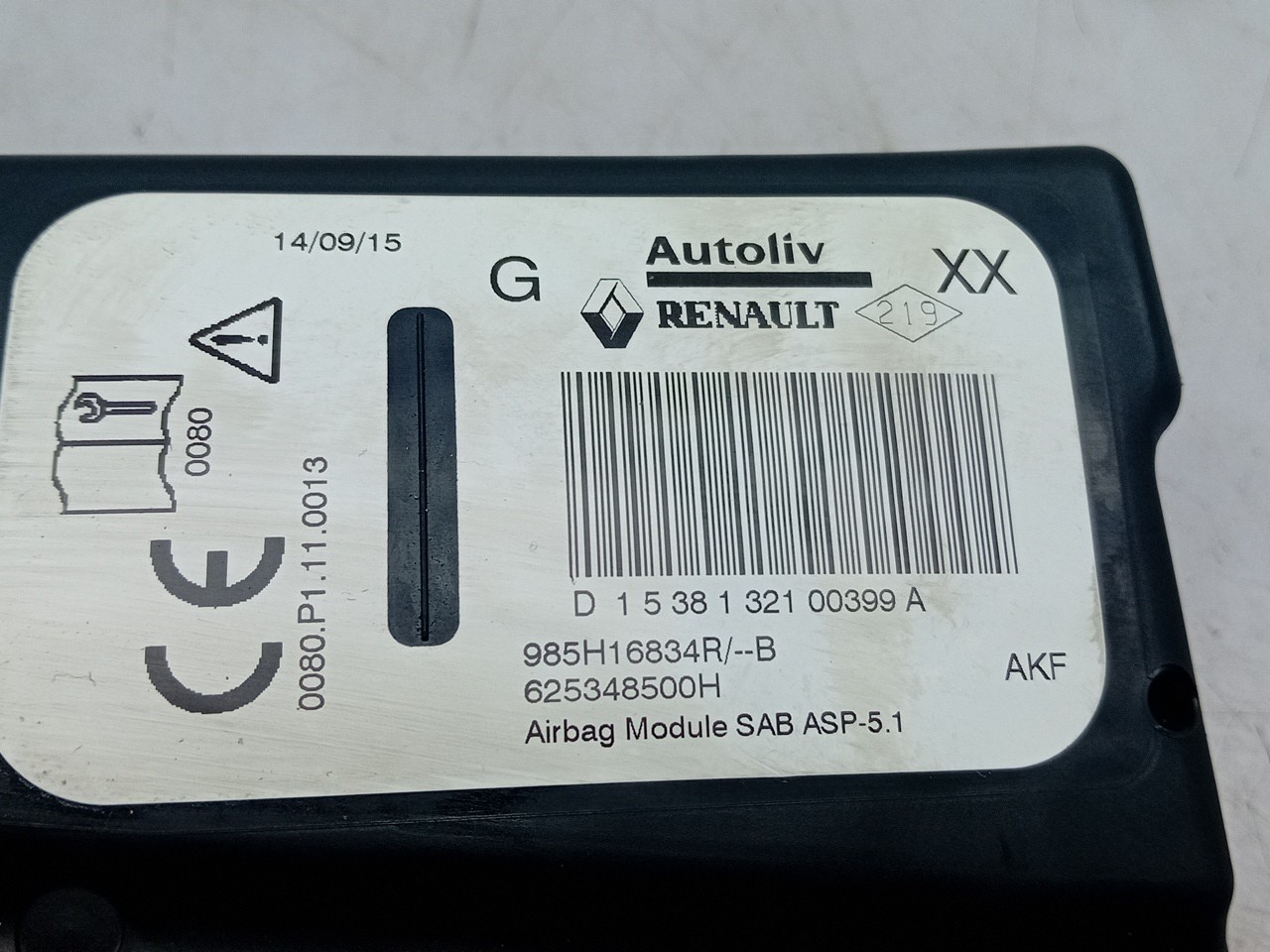 Airbag Izquierdo RENAULT Zoe (BFM_) Imagem-3