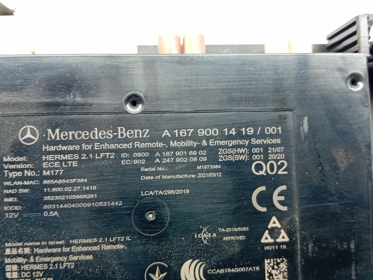Módulo bluetooth MERCEDES-BENZ Classe C Coupé (C205) Imagem-3