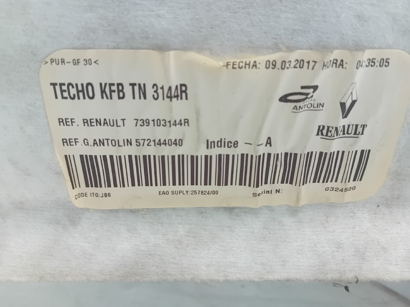 Forra de tejadilho RENAULT Megane IV Grandtour (K9A/M_) Imagem-2