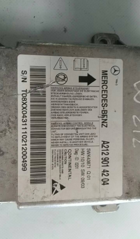 Centralina airbag MERCEDES-BENZ Classe E (W212) Imagem-2