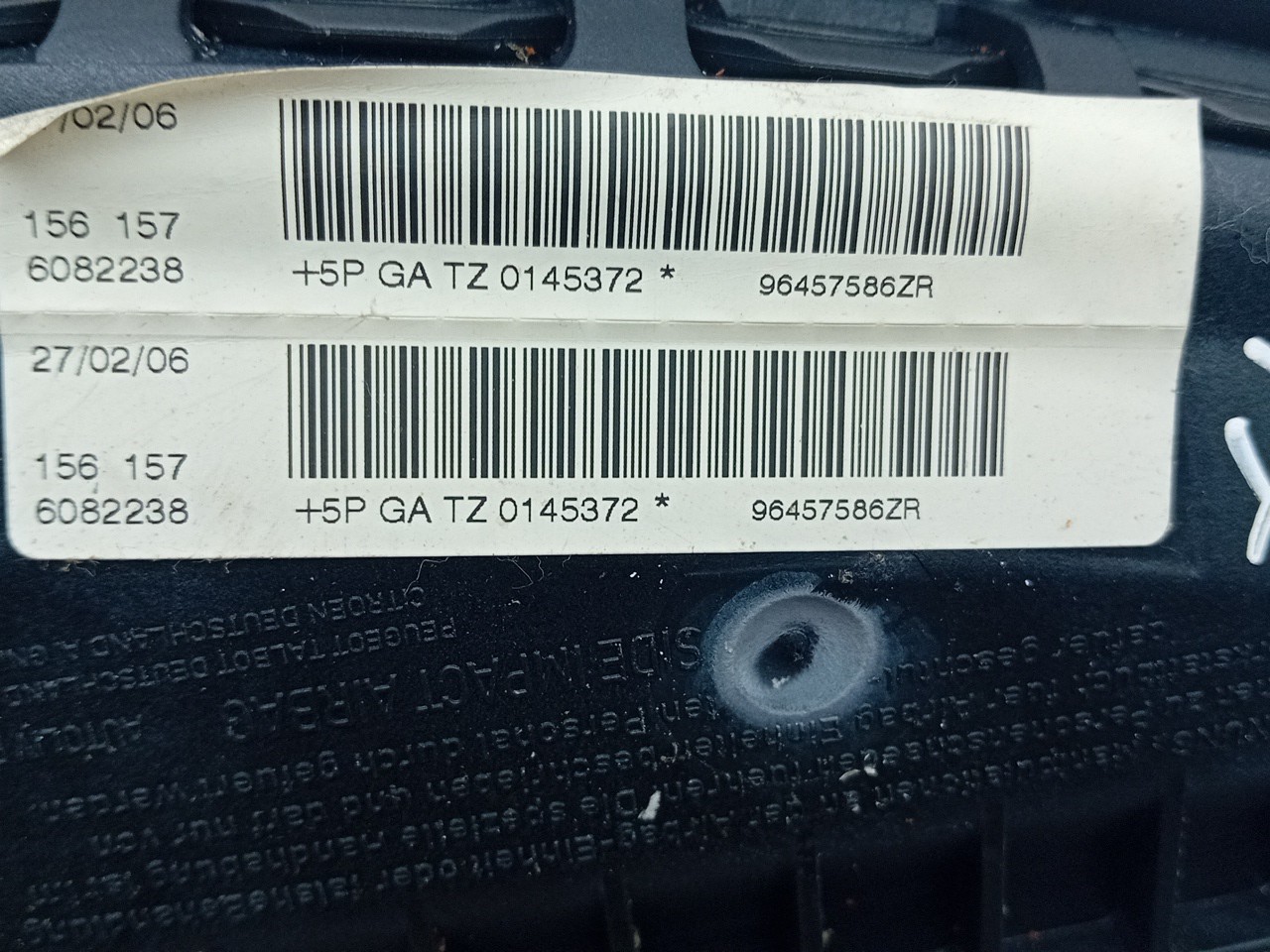 Airbag Derecho PEUGEOT 307 CC (3B) Imagem-4