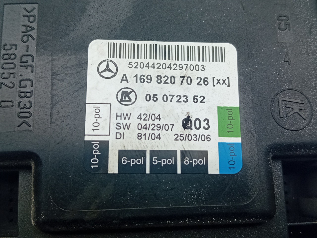Generic Unit Module MERCEDES-BENZ Classe A (W169) Imagem-2