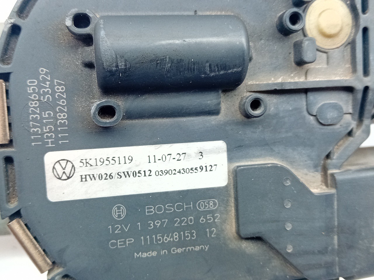 Motor limpa vidros frente VOLKSWAGEN Golf VI Variant (AJ5) Imagem-3