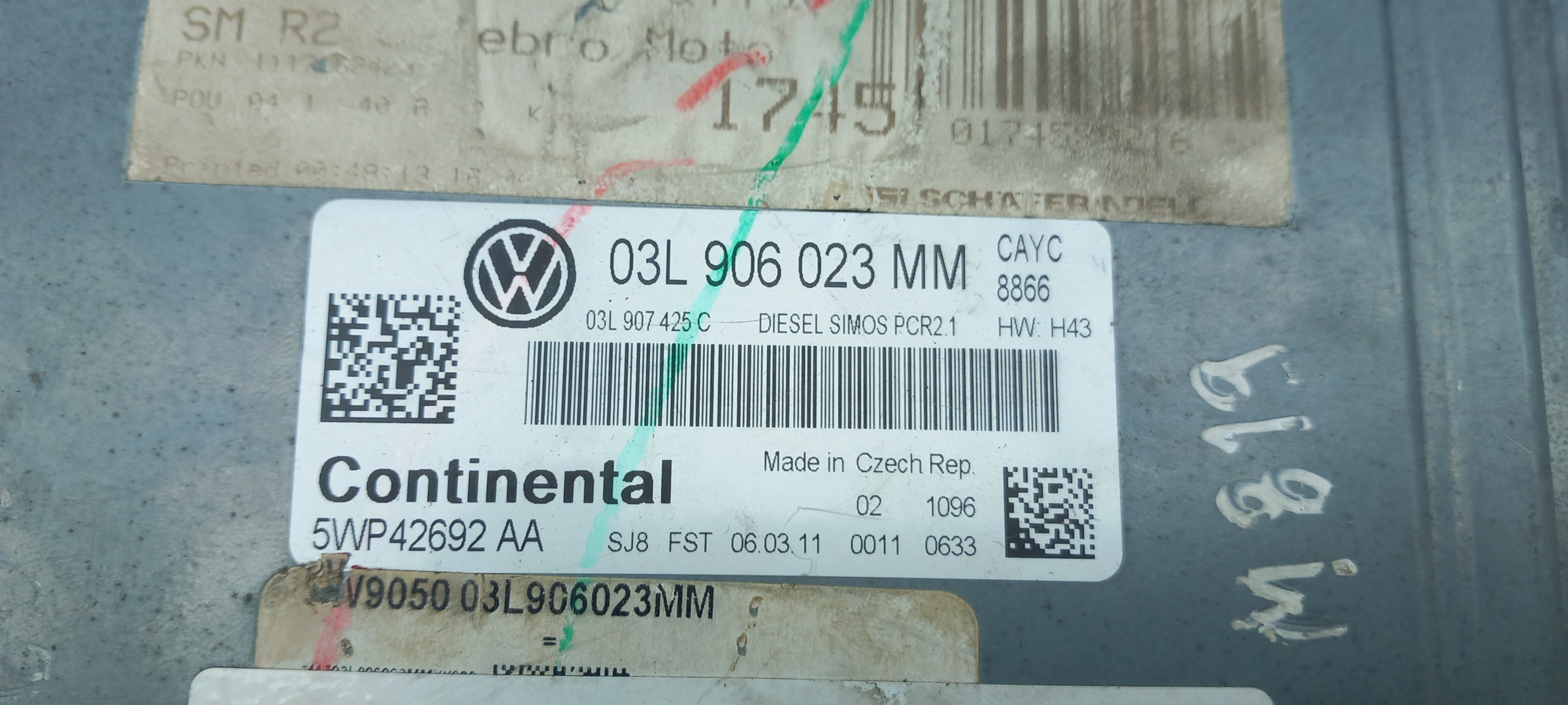 Centralina motore / ECU VOLKSWAGEN Golf VI Variant (AJ5) Imagem-3