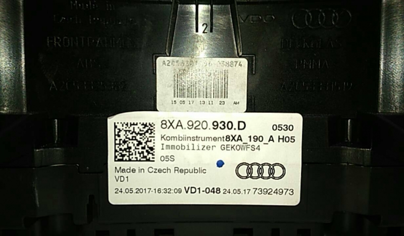 Quadro strumenti / Pannello strumenti AUDI A1 Sportback (8XA, 8XF) Imagem-3