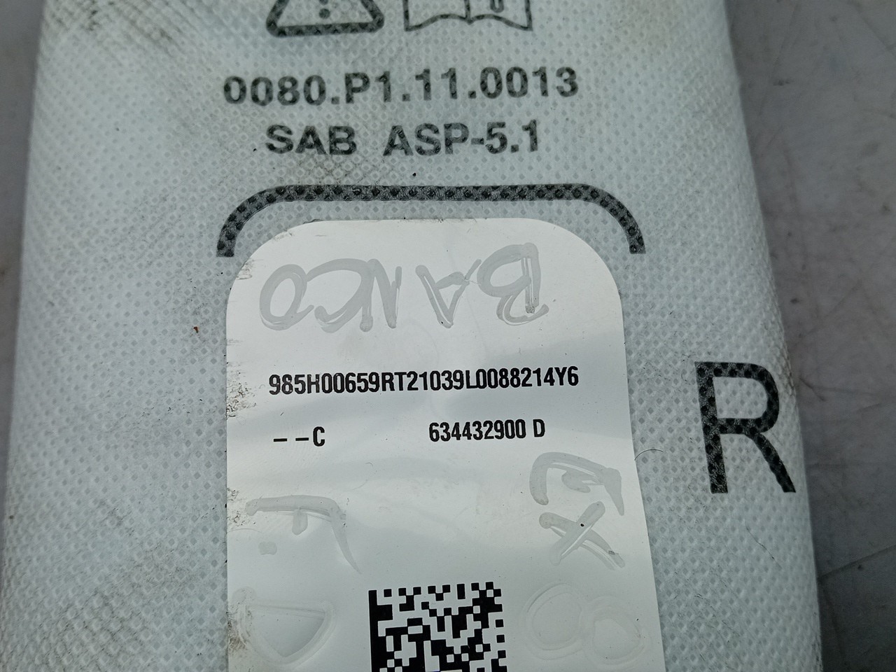 Airbag banco direito RENAULT Zoe (BFM_) Imagem-2