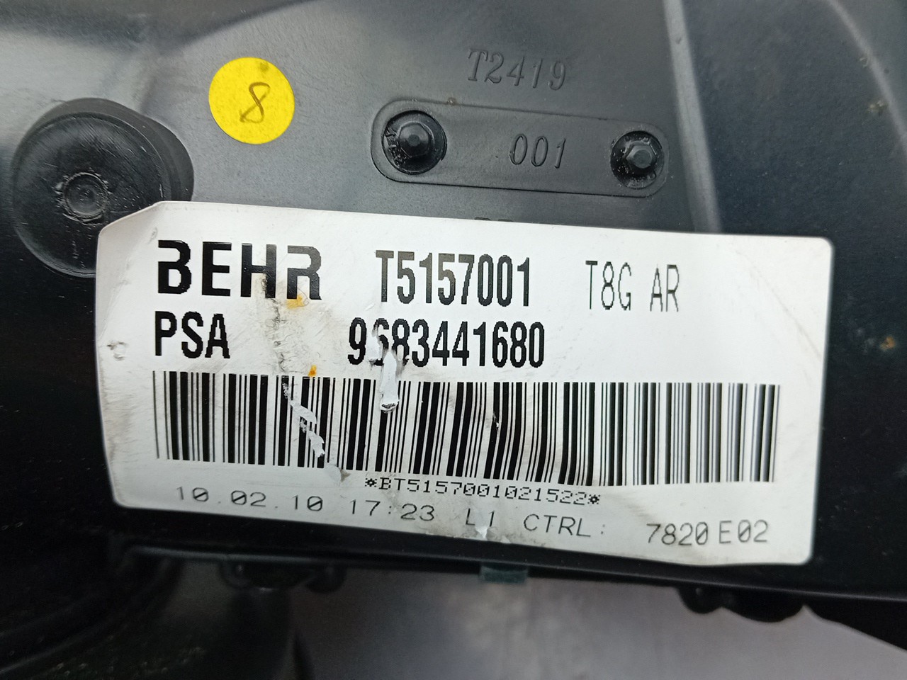 Motor da chauffage / sofagem PEUGEOT 5008 I (0U_, 0E_) Imagem-4