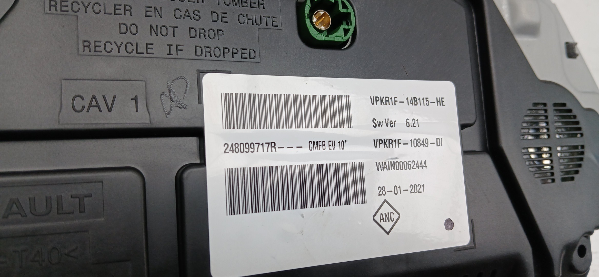 Instrument cluster RENAULT Zoe (BFM_) Imagem-4