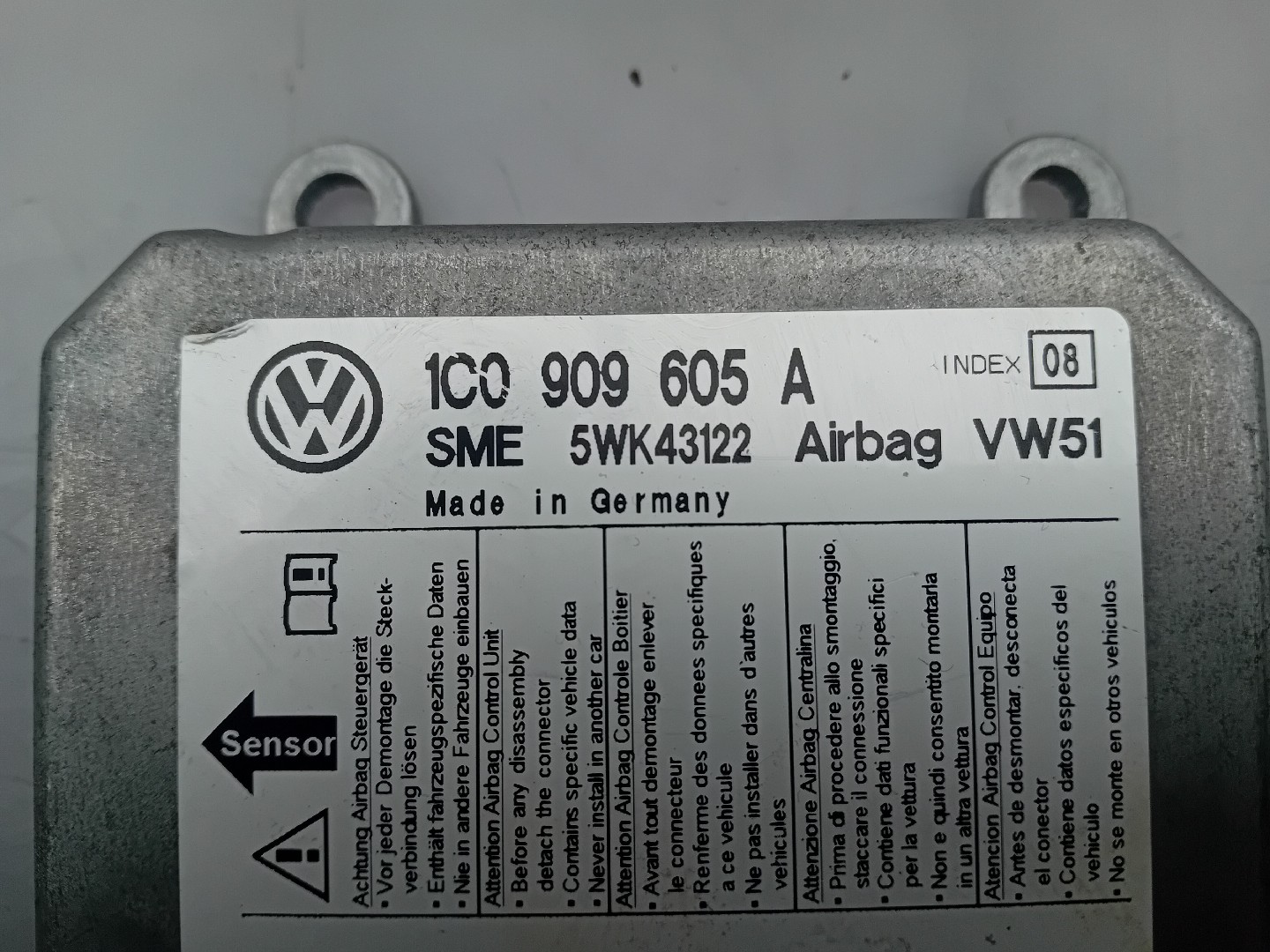 Centralina airbag VOLKSWAGEN Transporter V (7HA, 7HH, 7EA, 7EH) Imagem-3