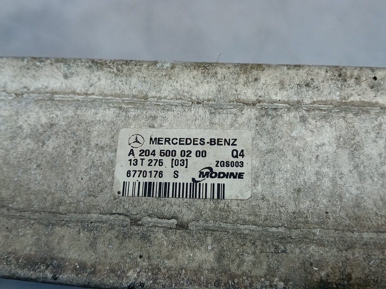 Radiador do intercooler MERCEDES-BENZ Classe E (W212) Imagem-2