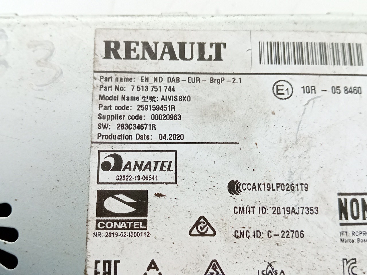 Radio / autorradio RENAULT Clio V (BF_) Imagem-4