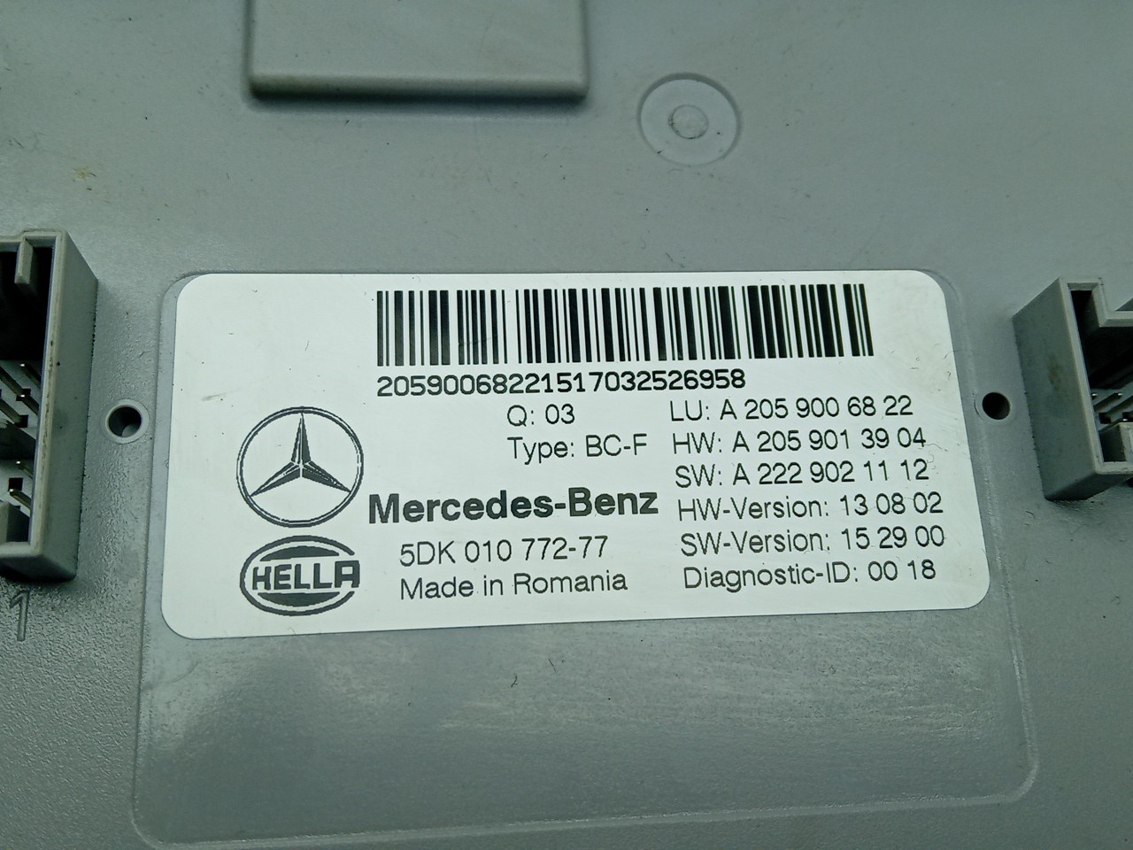 Módulo genérico MERCEDES-BENZ Classe C (W205) Imagem-2