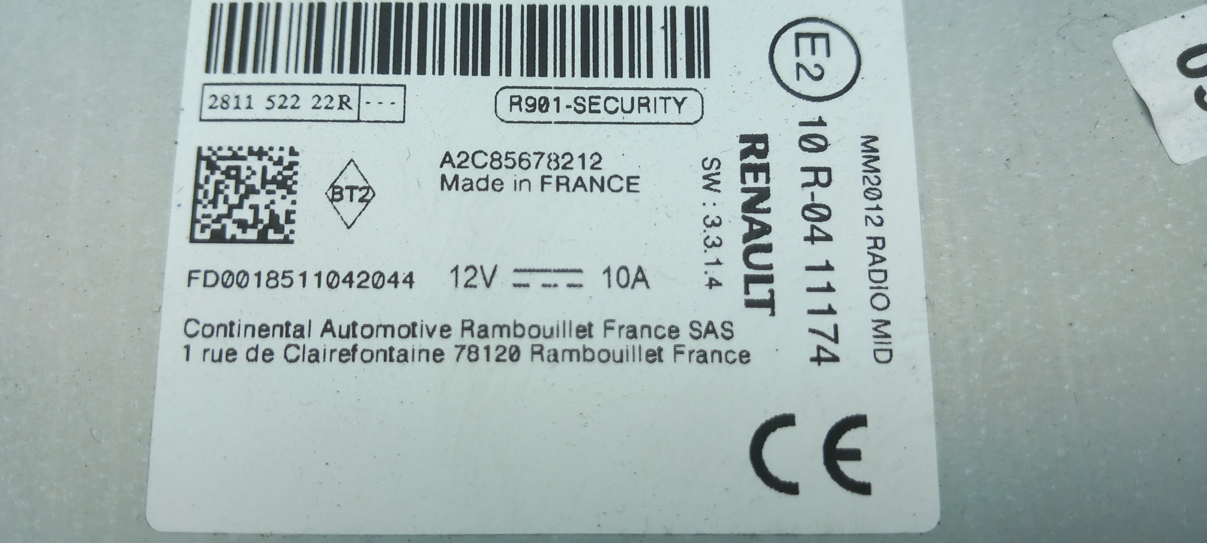 Autoradio RENAULT Zoe (BFM_) Imagem-4