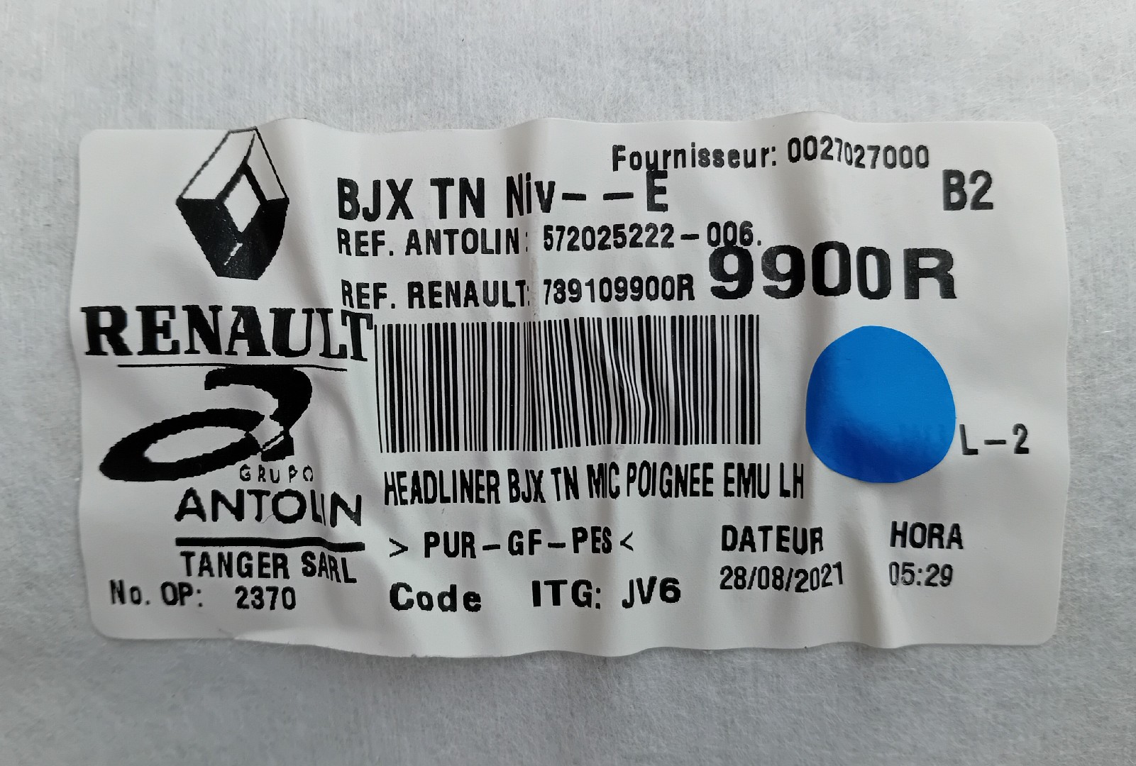 Revestimiento del techo DACIA Sandero III Imagem-1