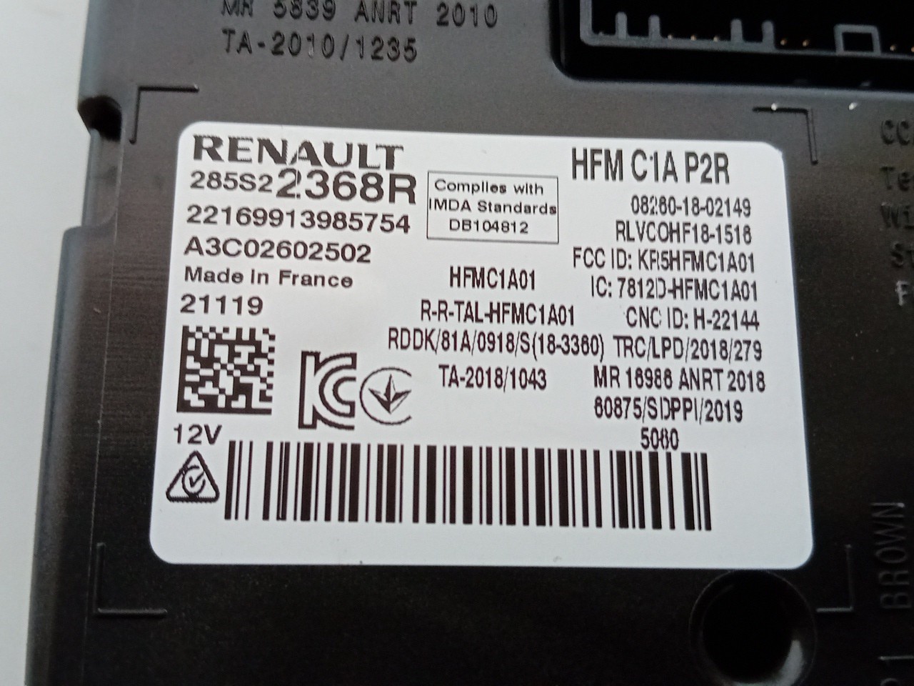 Module générique RENAULT Zoe (BFM_) Imagem-3