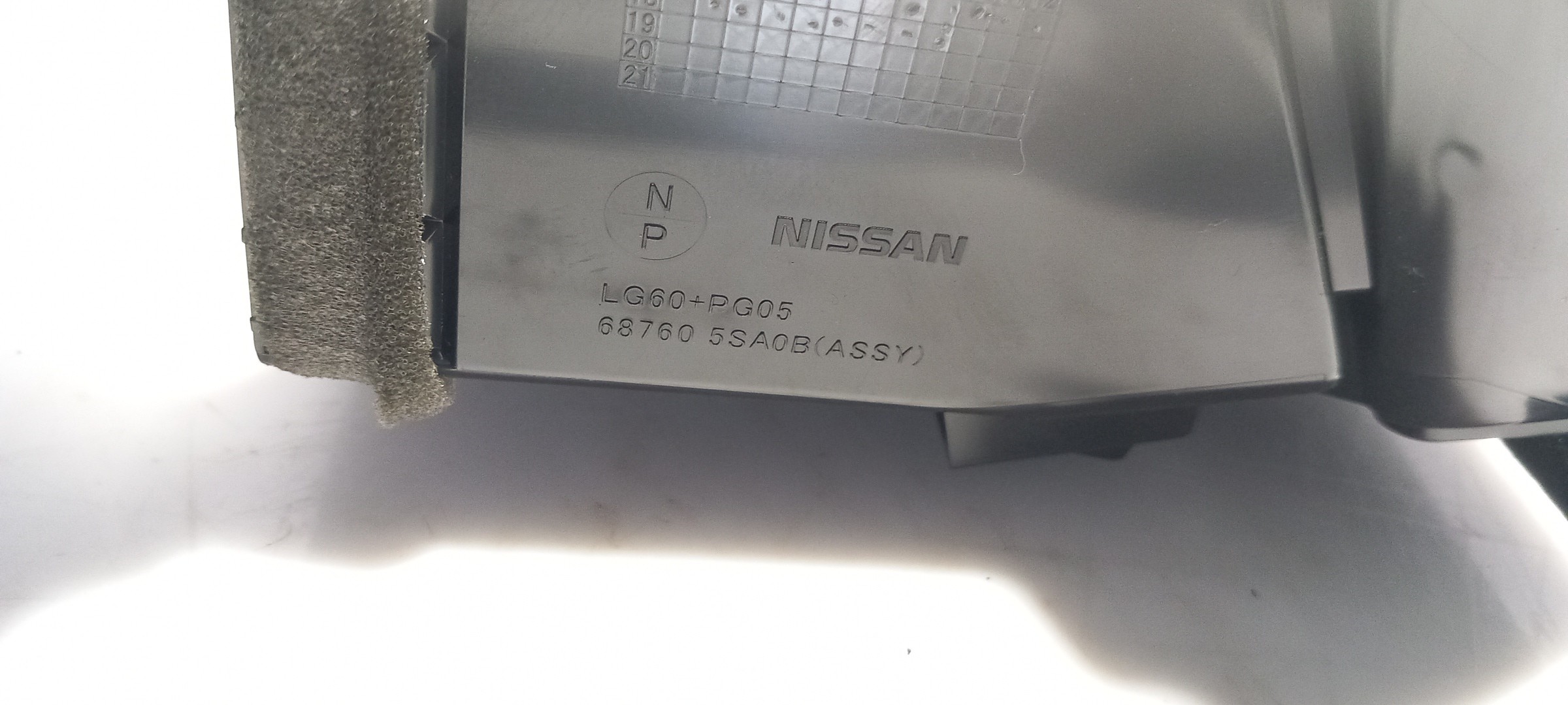 Diffusore / uscita aria NISSAN Leaf EV (ZE1) Imagem-3