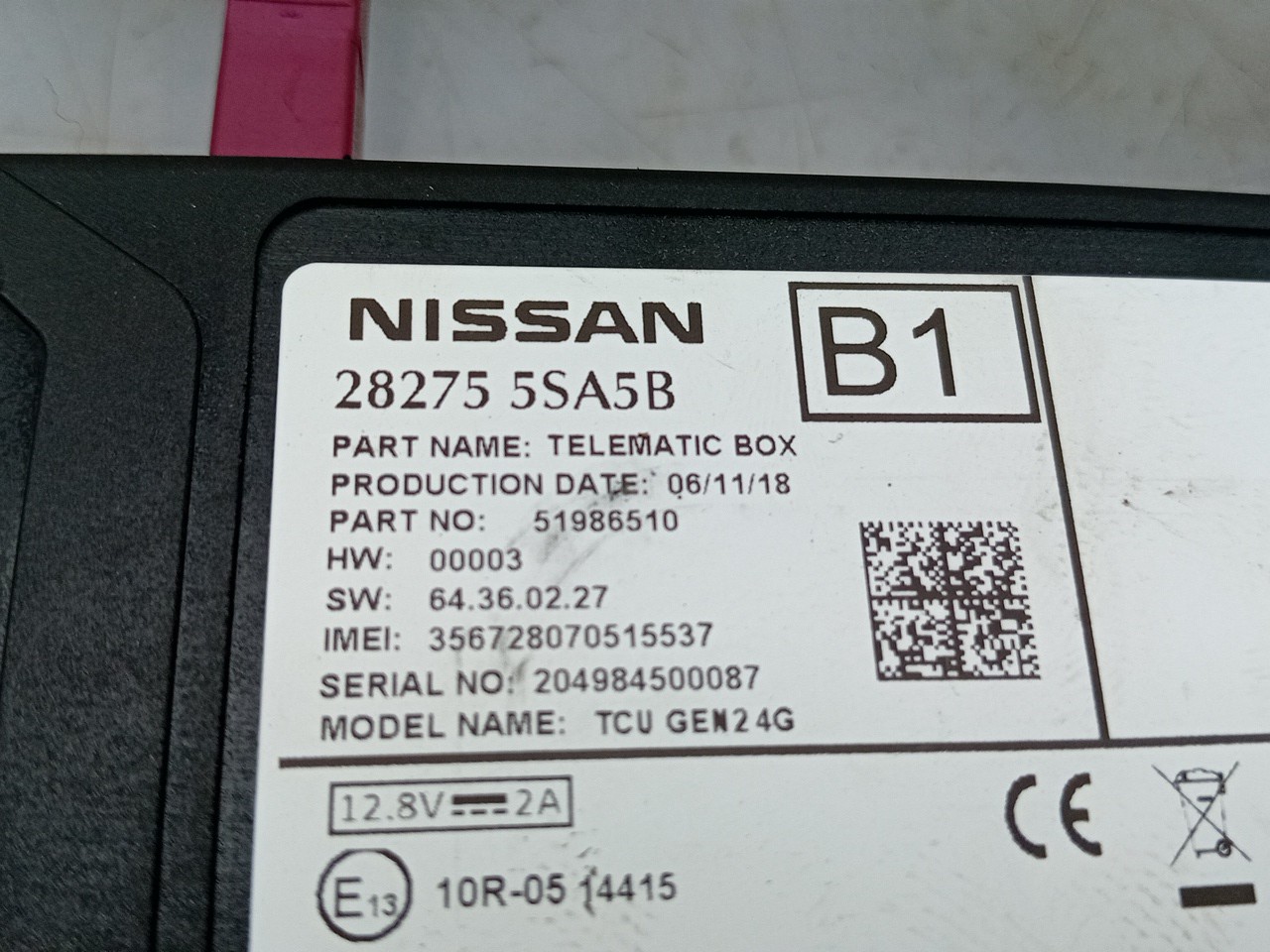 Module générique NISSAN Leaf EV (ZE1) Imagem-3