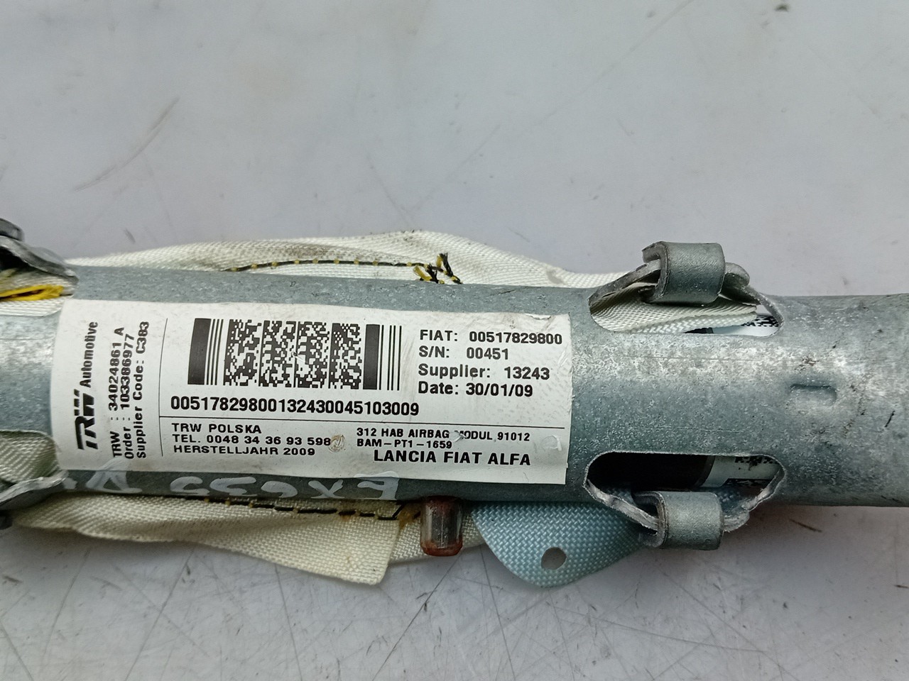 Airbag Cortina Derecho FIAT 500 (312_) Imagem-2