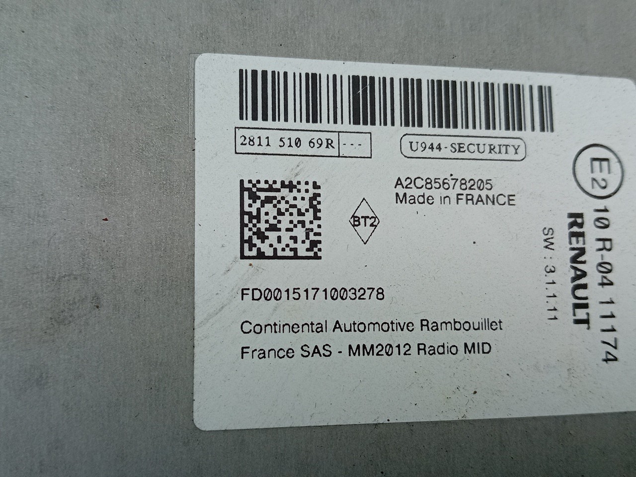 Autoradio RENAULT Zoe (BFM_) Imagem-3