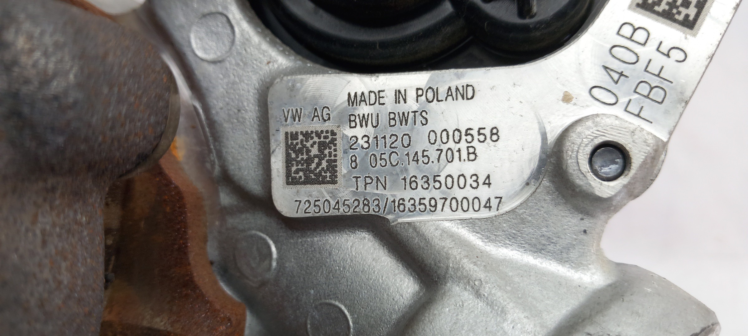 Turbocompresor VOLKSWAGEN Polo (AW1) Imagem-4