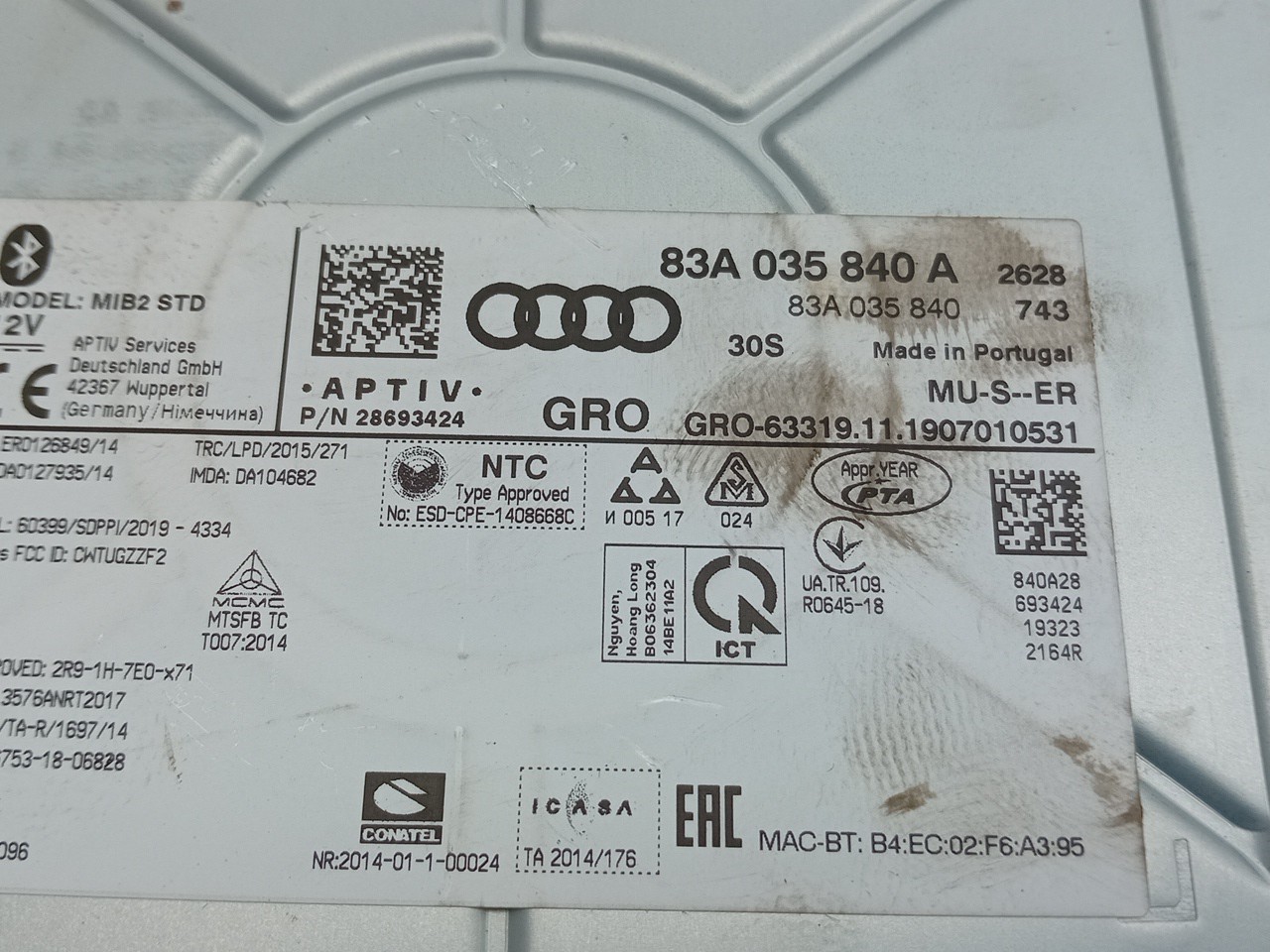 Radio / Autoradio AUDI A1 Sportback (GBA) Imagem-3