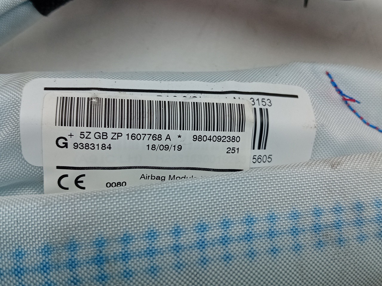 Left Curtain Airbag PEUGEOT 2008 I (CU_) Imagem-2