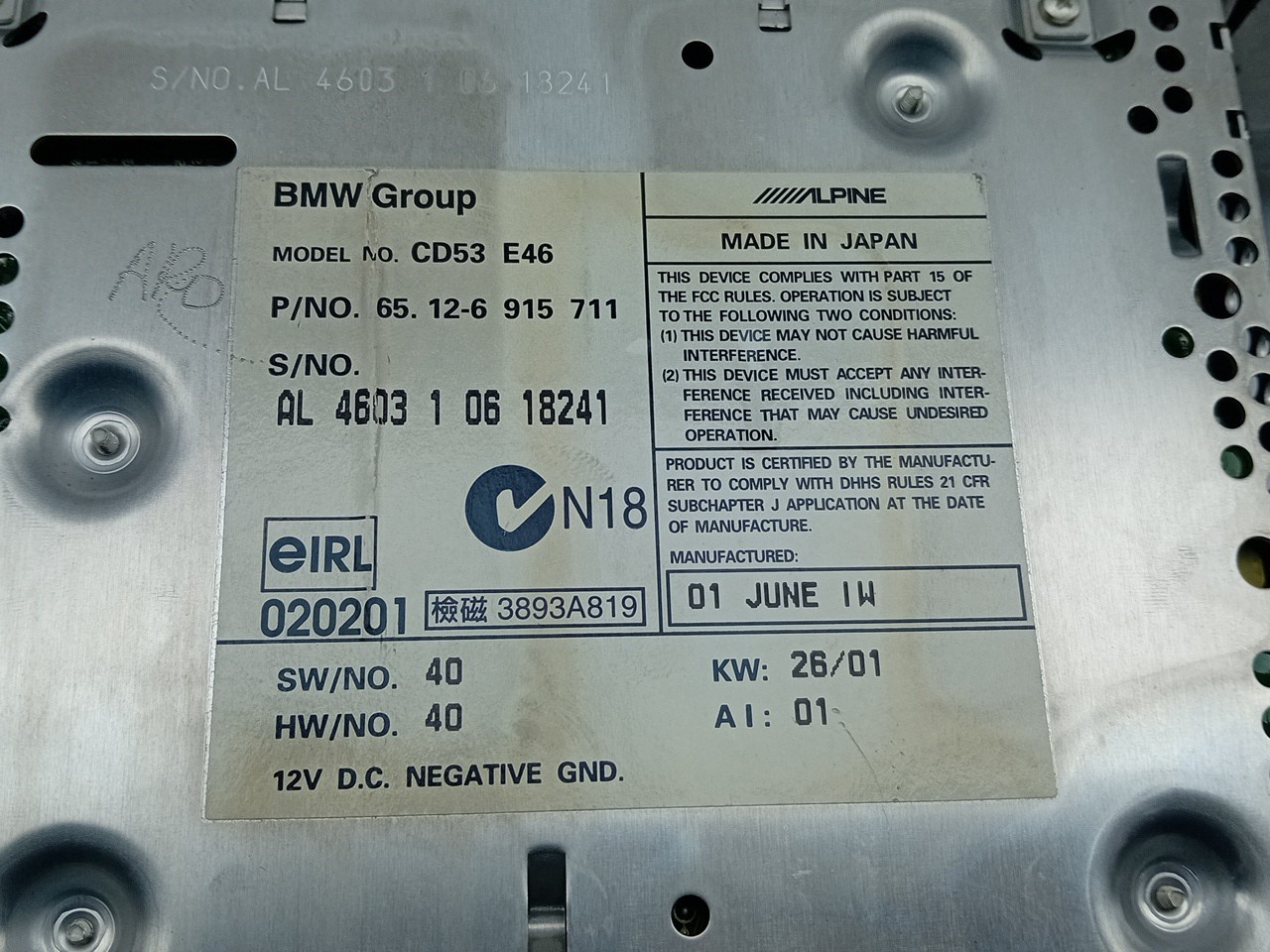 Pantalla / pantalla de información BMW 3 Compact (E46) Imagem-4