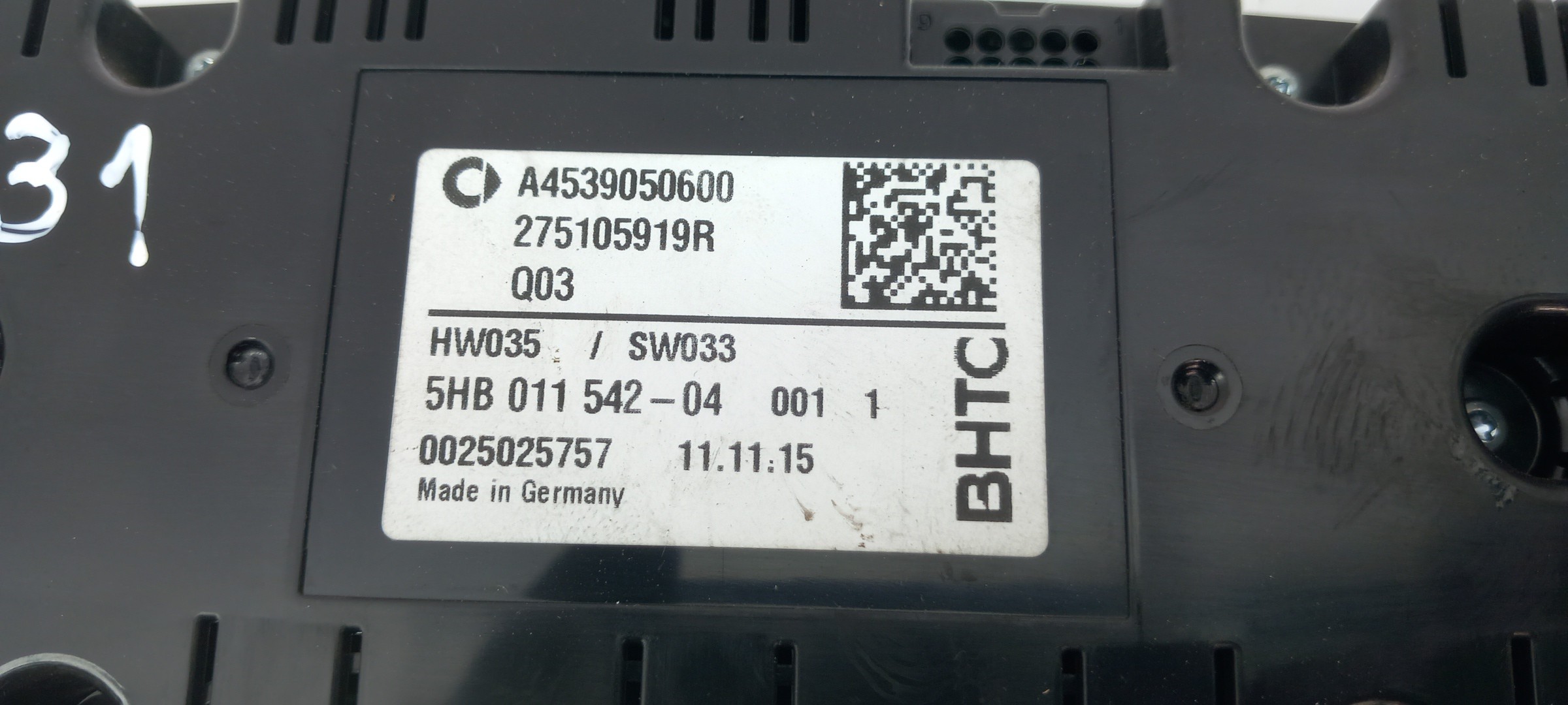 Botón / interruptor de aire acondicionado SMART ForTwo Coupé (453) Imagem-4