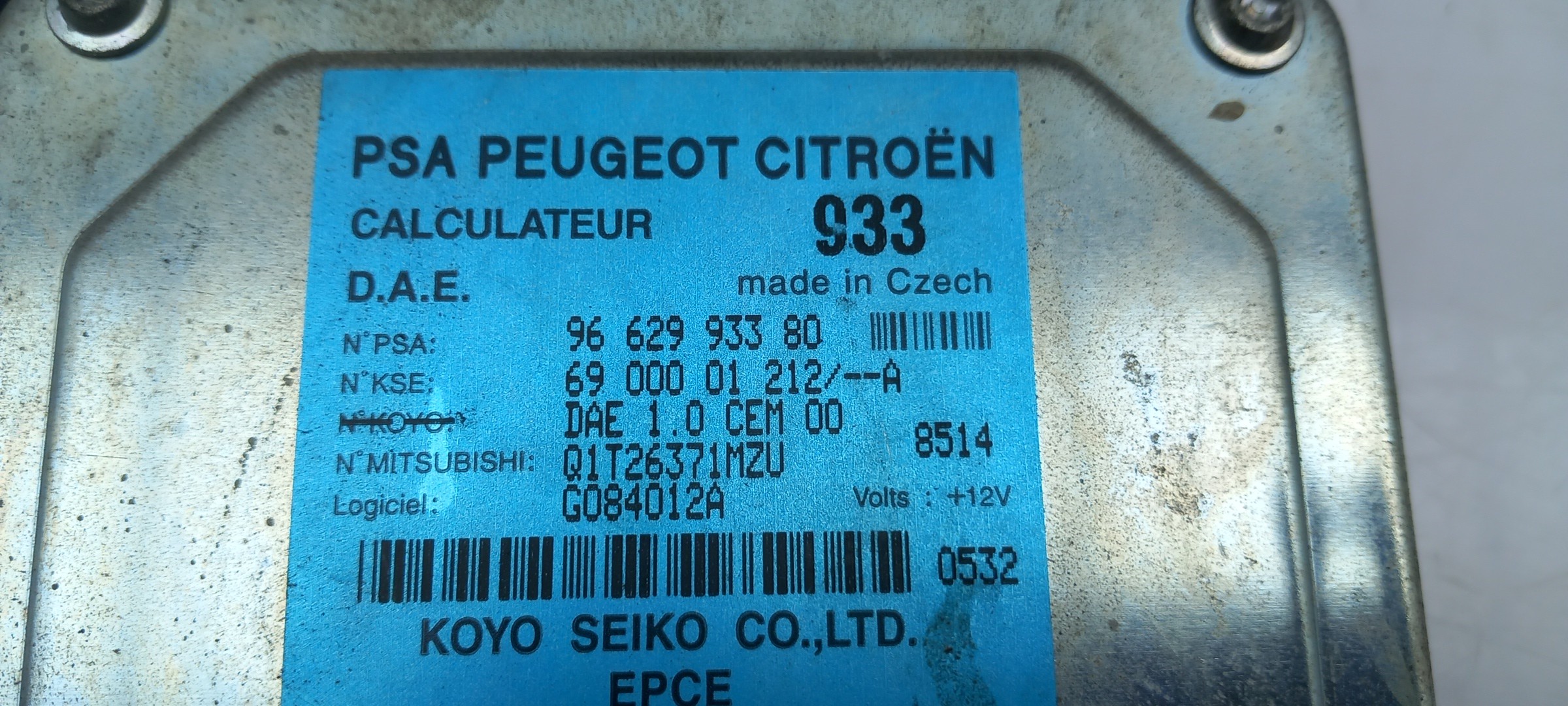 Steering Control Unit Module CITROËN C2 (JM_) Imagem-3
