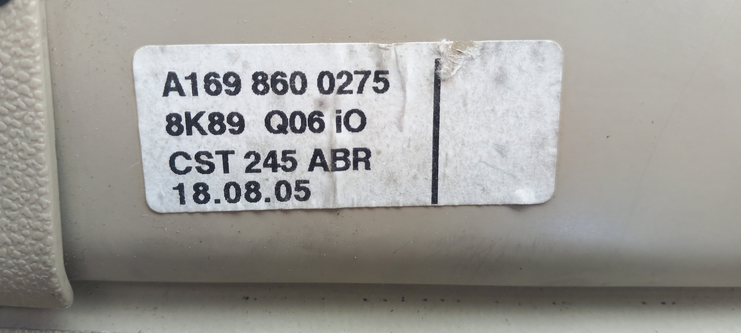 Rear Parcel shelf / trunk cover MERCEDES-BENZ Classe B (W245) Imagem-2