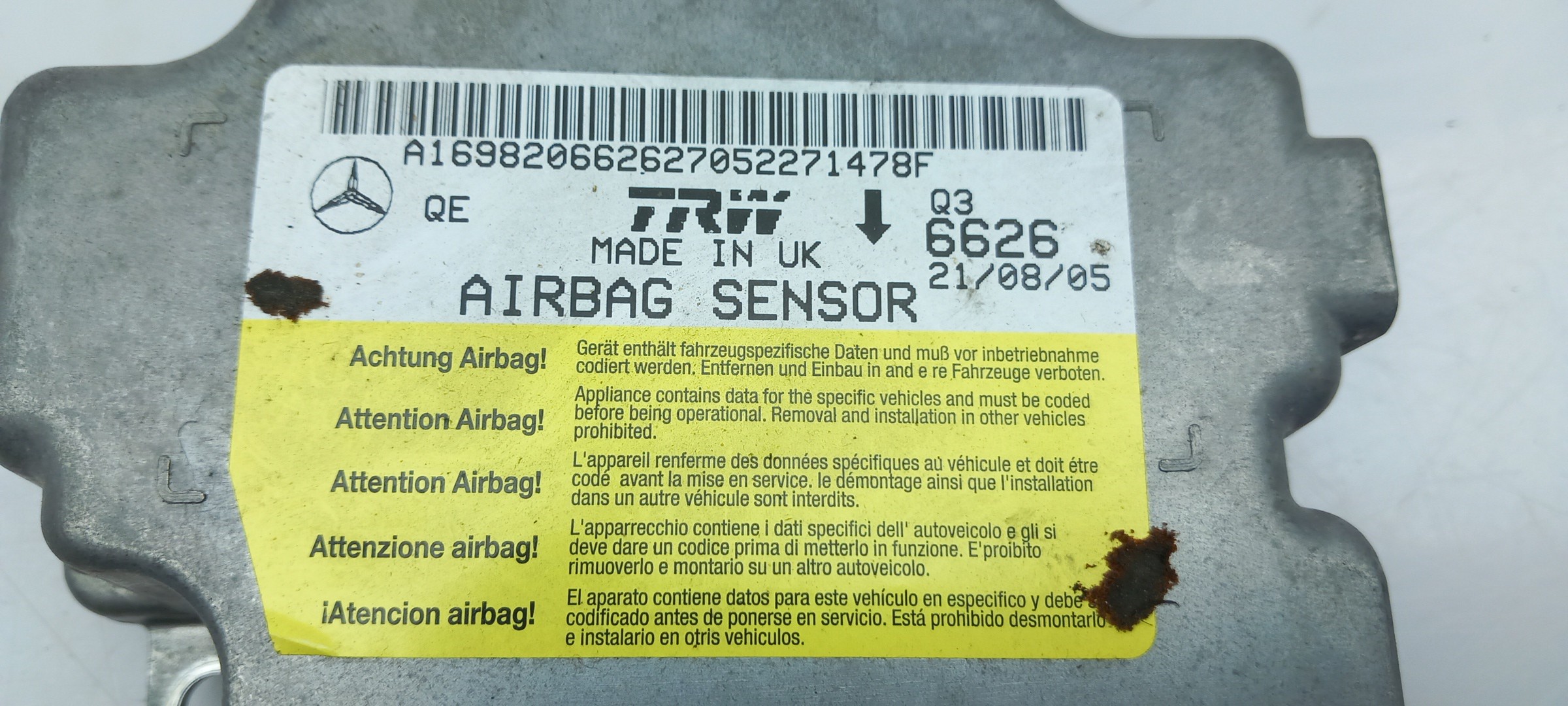 Centralina airbag MERCEDES-BENZ Classe B (W245) Imagem-3