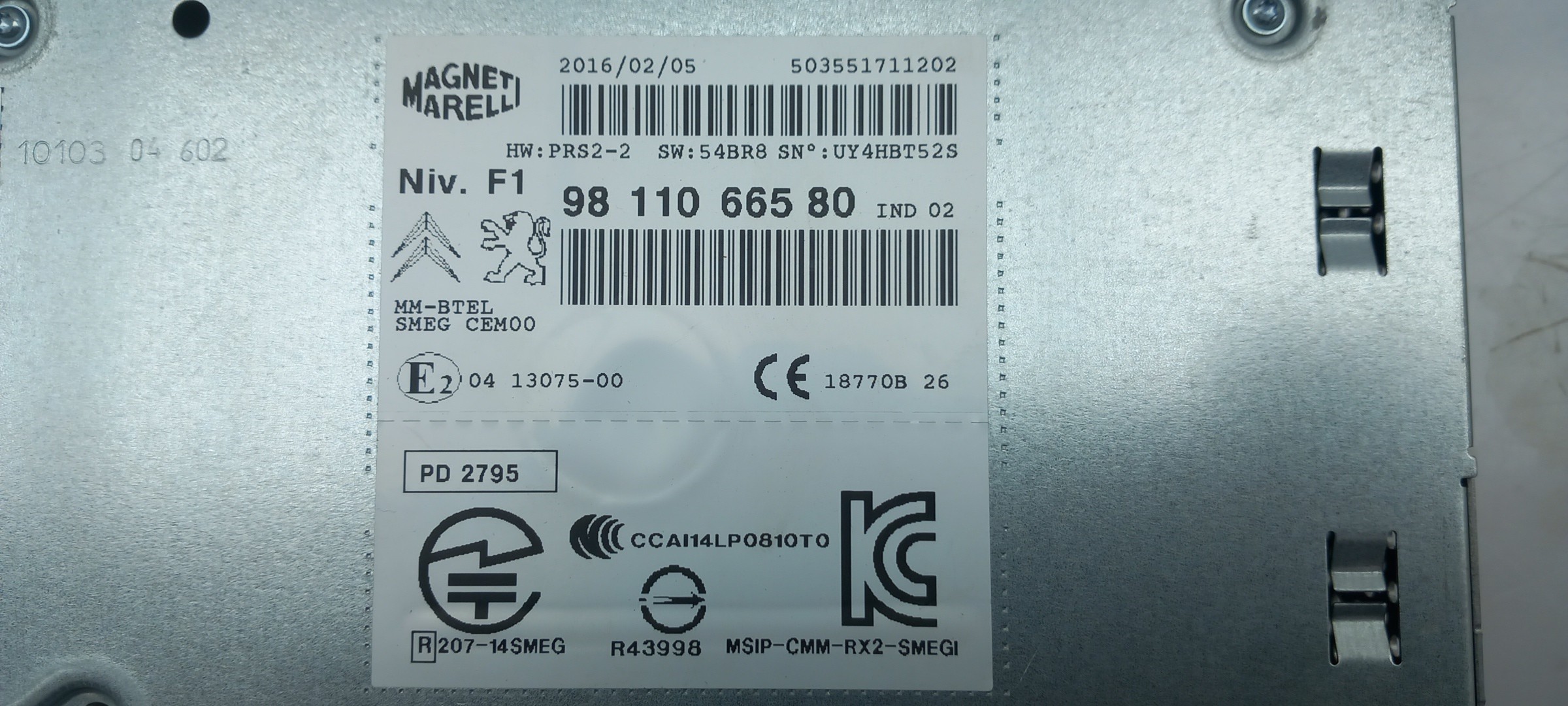 Radio / autorradio PEUGEOT 2008 I (CU_) Imagem-3