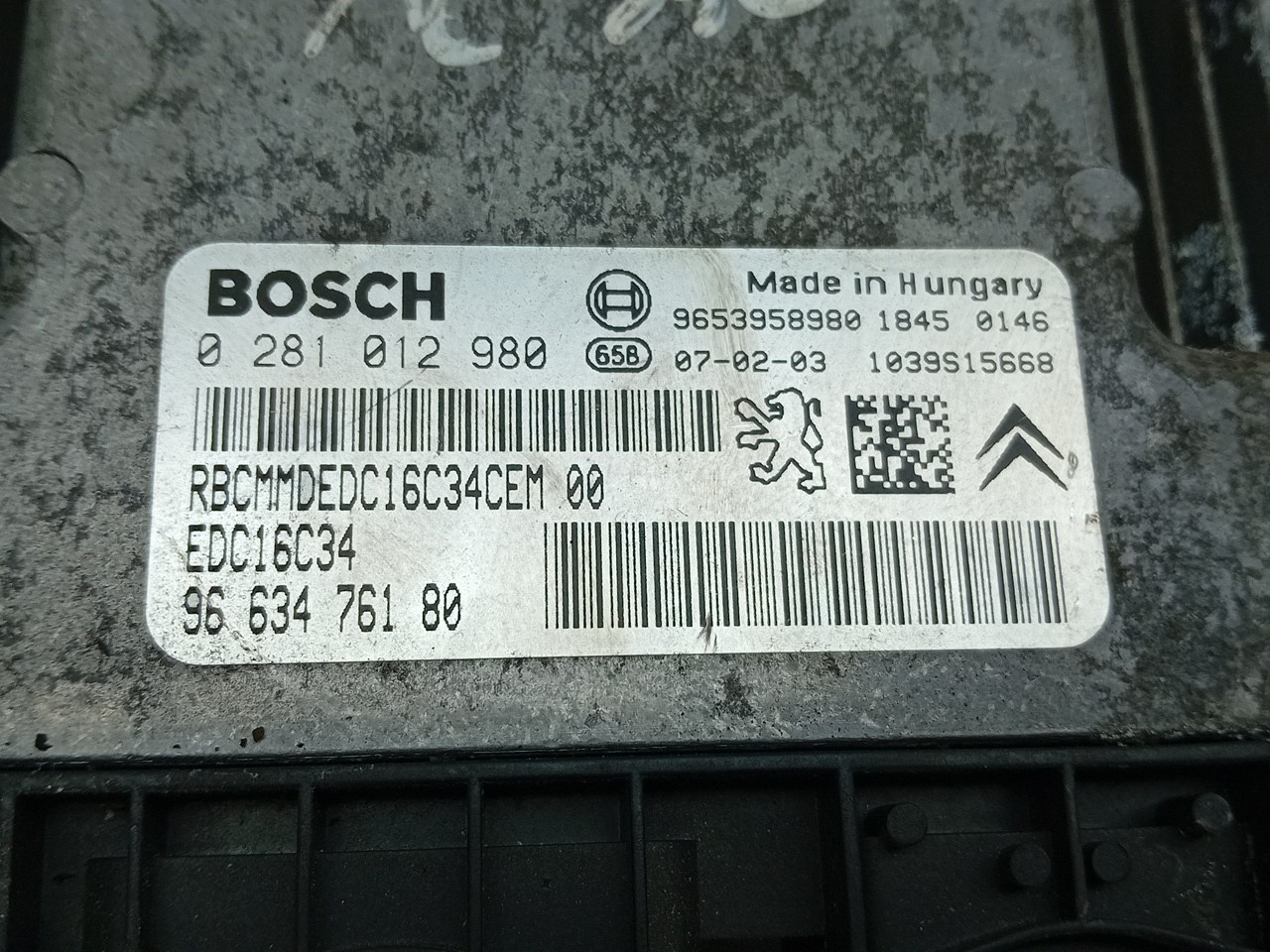 Centralina motor / ECU CITROËN C4 Picasso I (UD_) Imagem-3