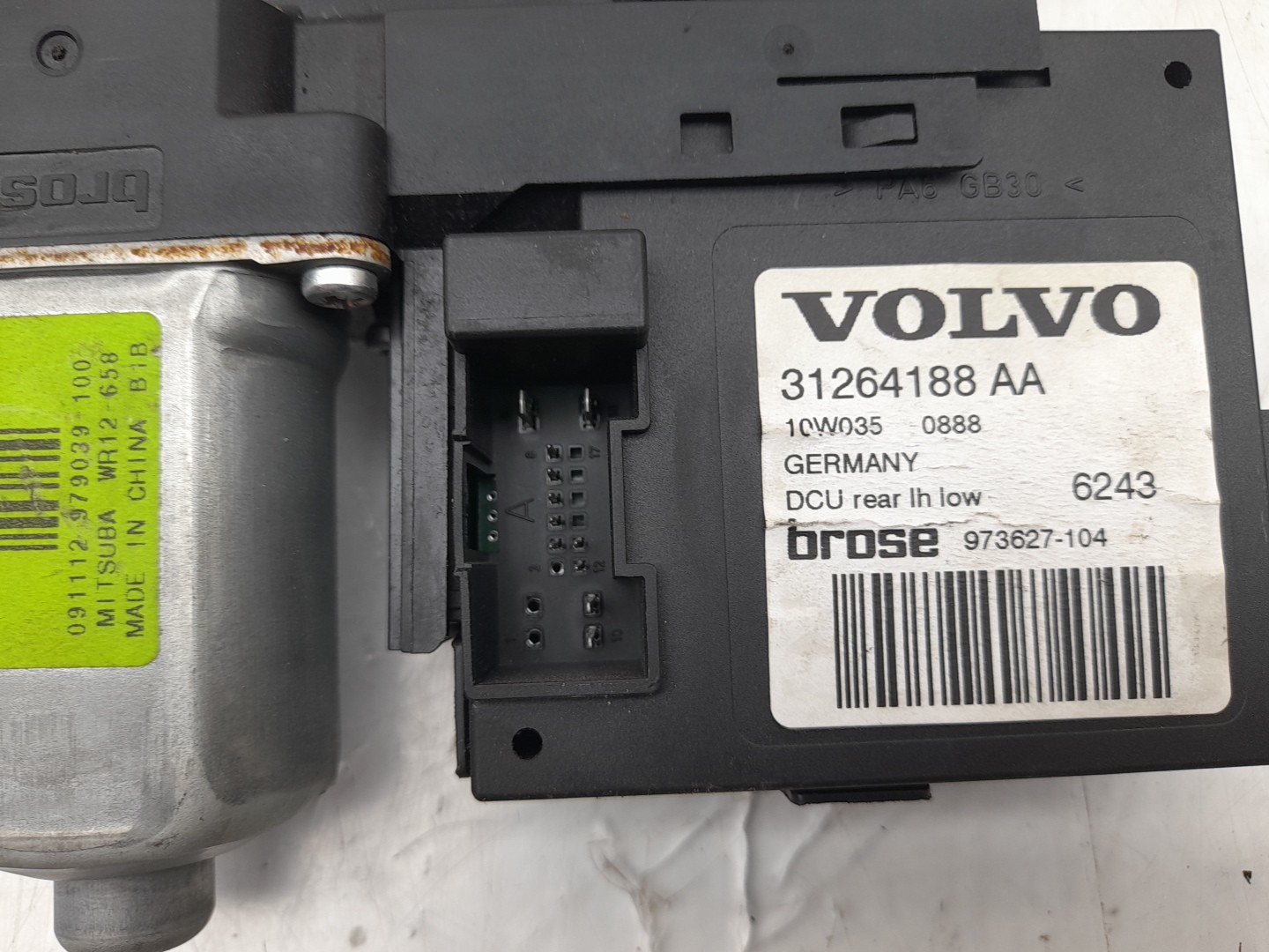 Right Rear  Door Window Regulator Motor VOLVO V50 (MW) Imagem-2