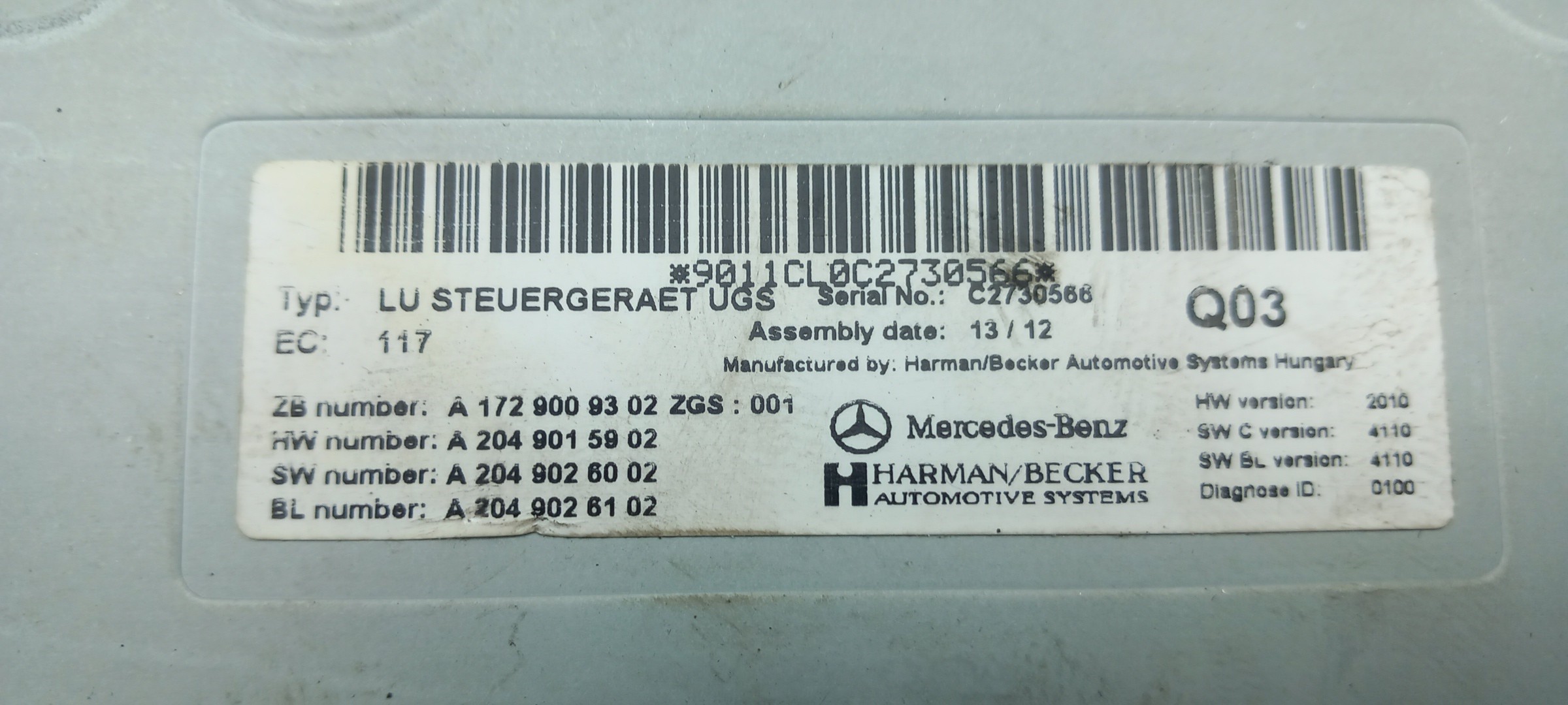 Generic Unit Module MERCEDES-BENZ Classe M (W166) Imagem-4